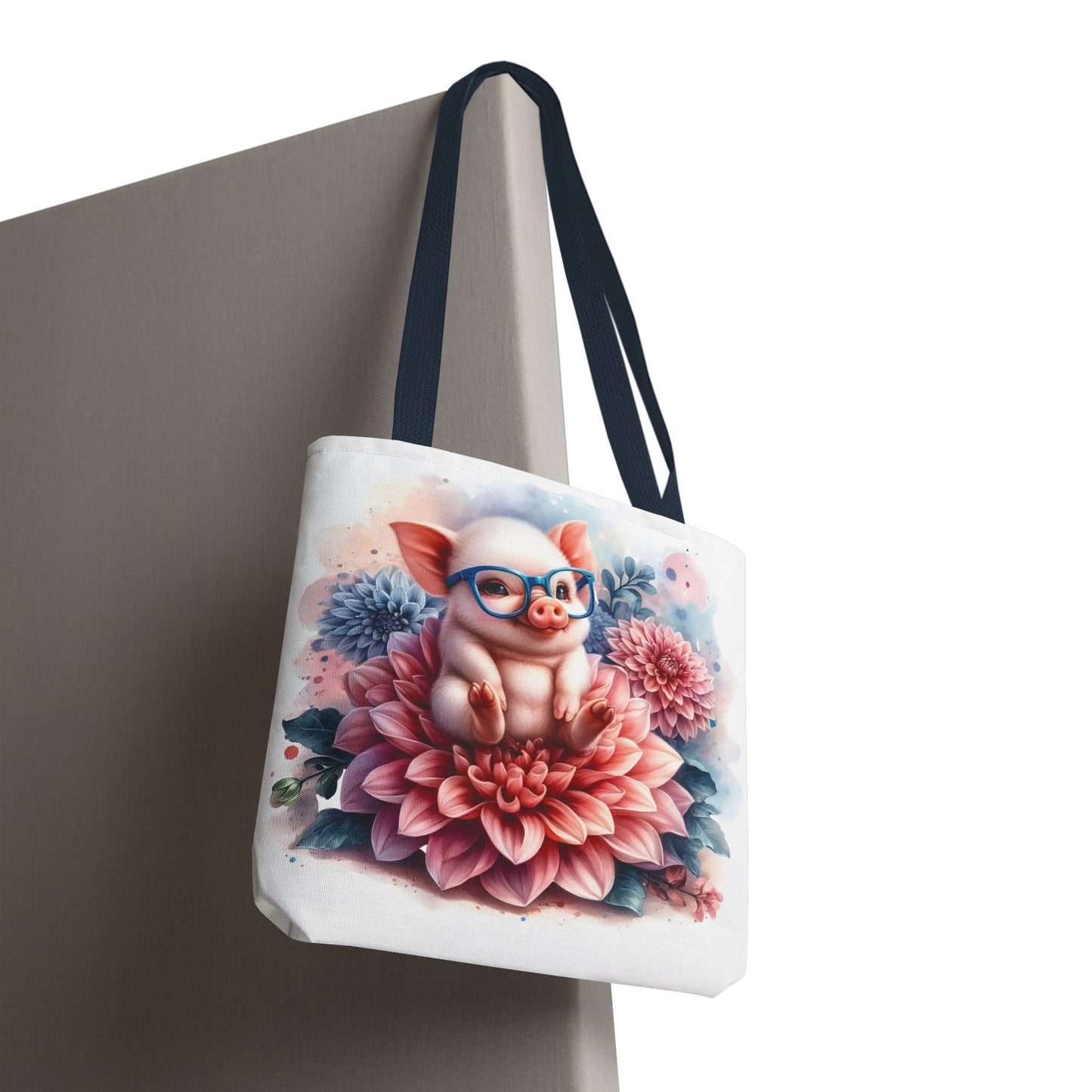 🐷 Floral Piglet Tote Bag – Cute, Whimsical & Practical 🌸