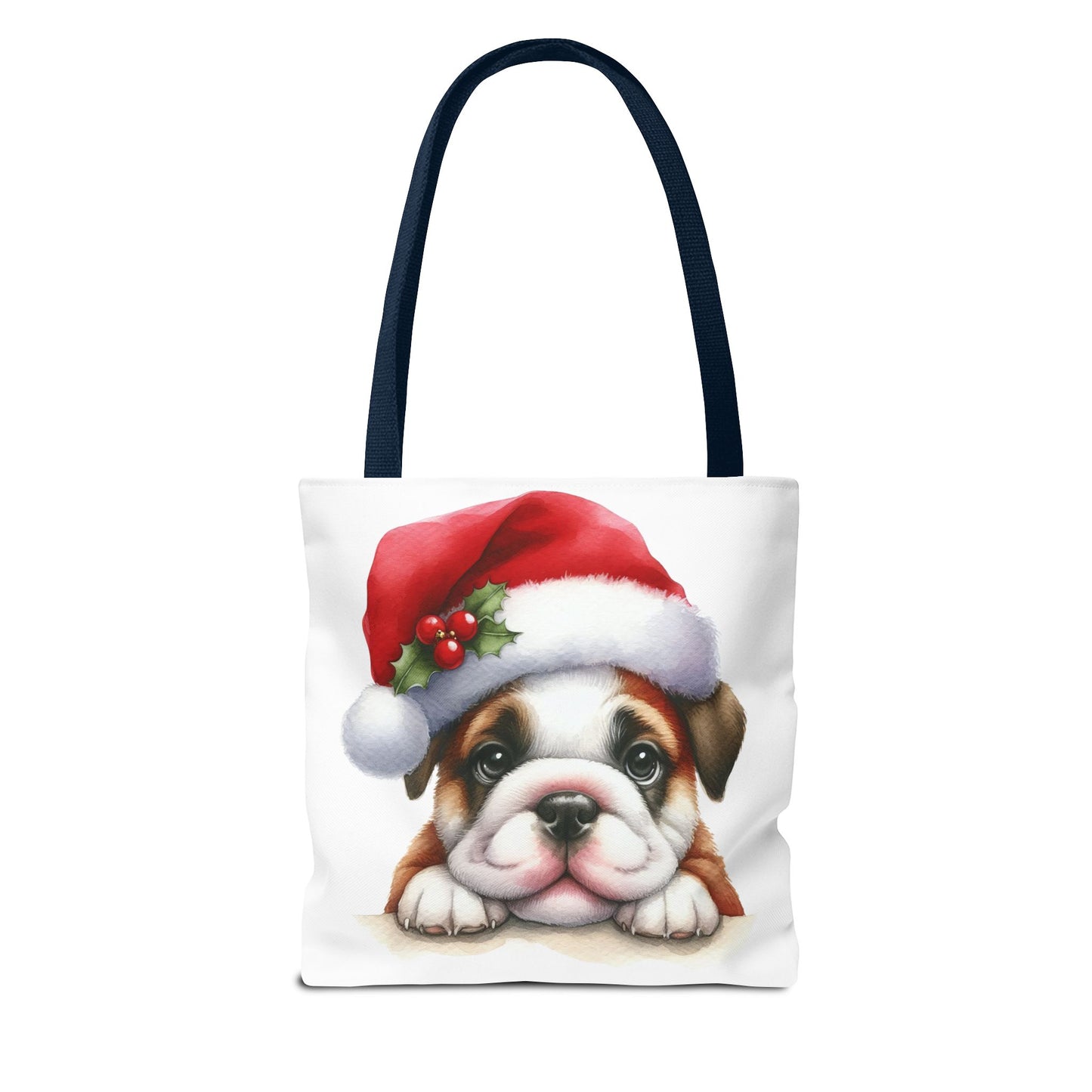 🐾 Bulldog Christmas Tote Bag – Santa Paws Cuteness You Can Carry 🎄