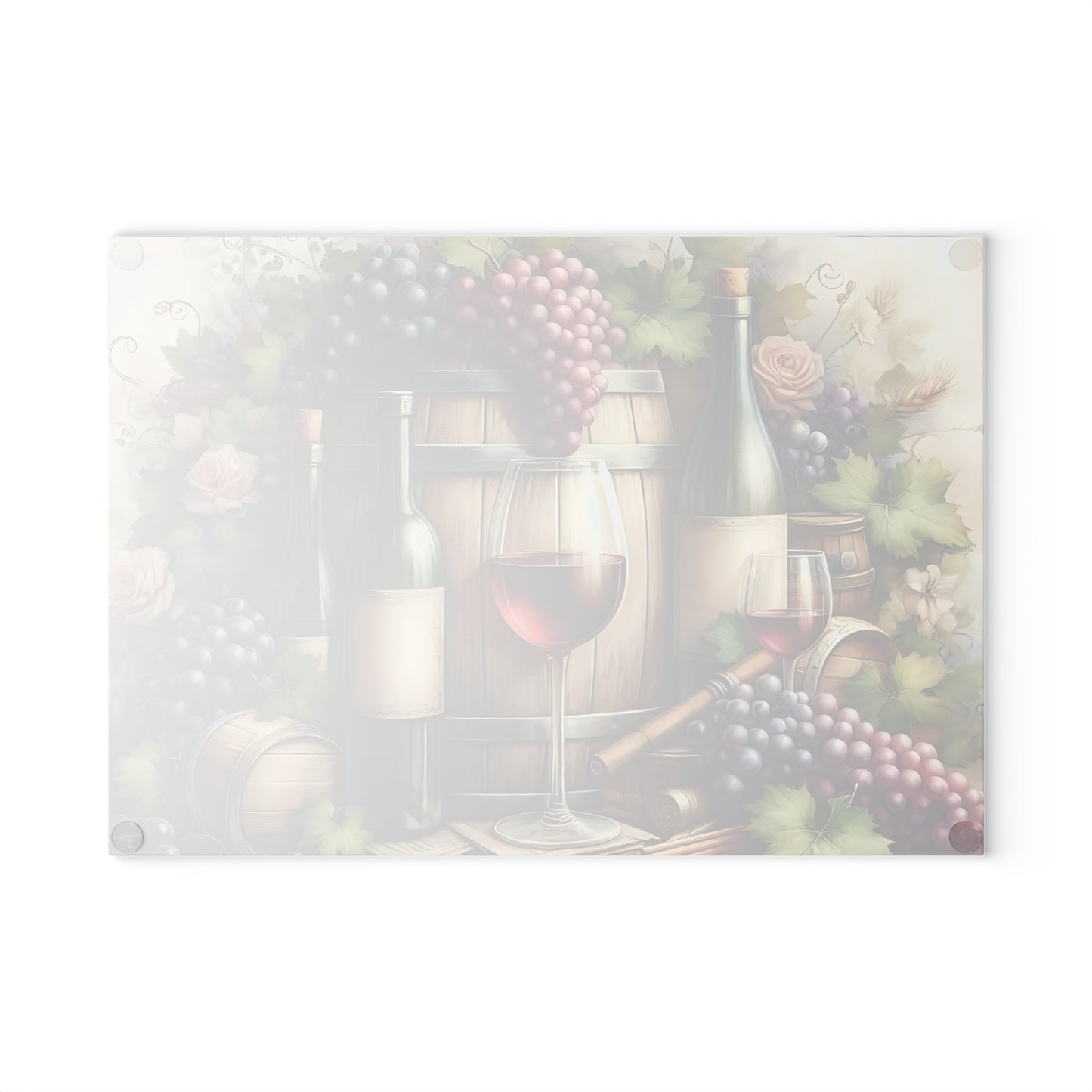Tabla de cortar de vidrio templado para vino vintage