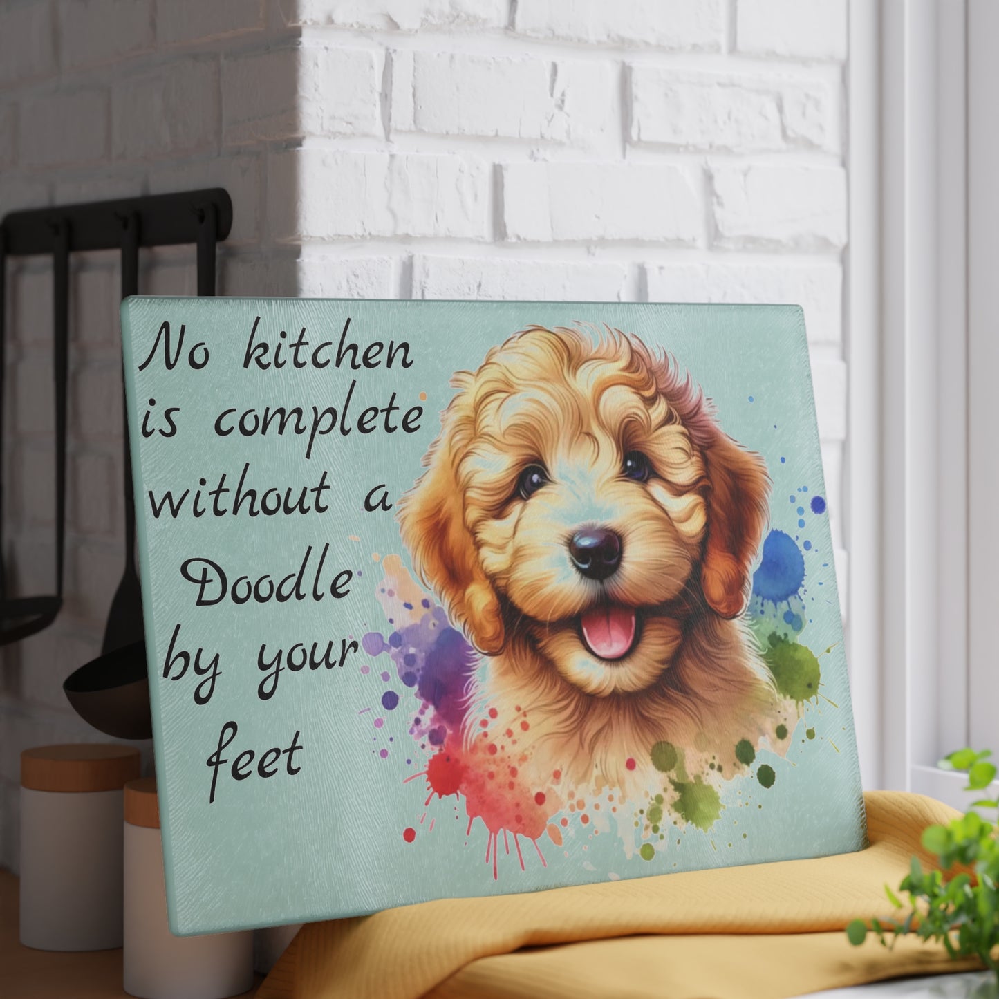 Tabla de cortar Goldendoodle, tabla de cortar Doodle, regalo Goldendoodle, regalo Doodle, me encantan los Goldendoodles, regalos para amantes de los perros, tabla de charcutería