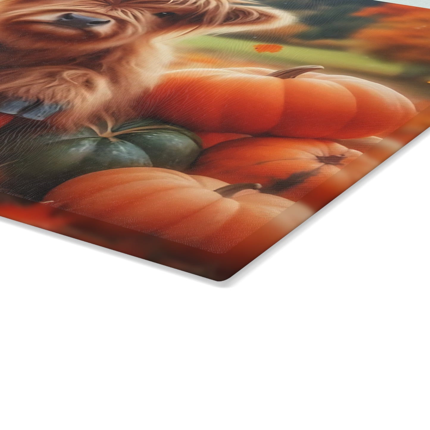 🍂🐮 Autumn Highland Calf Cutting Board – Rustic Fall Charm for Your Farmhouse Kitchen 🎃🍁