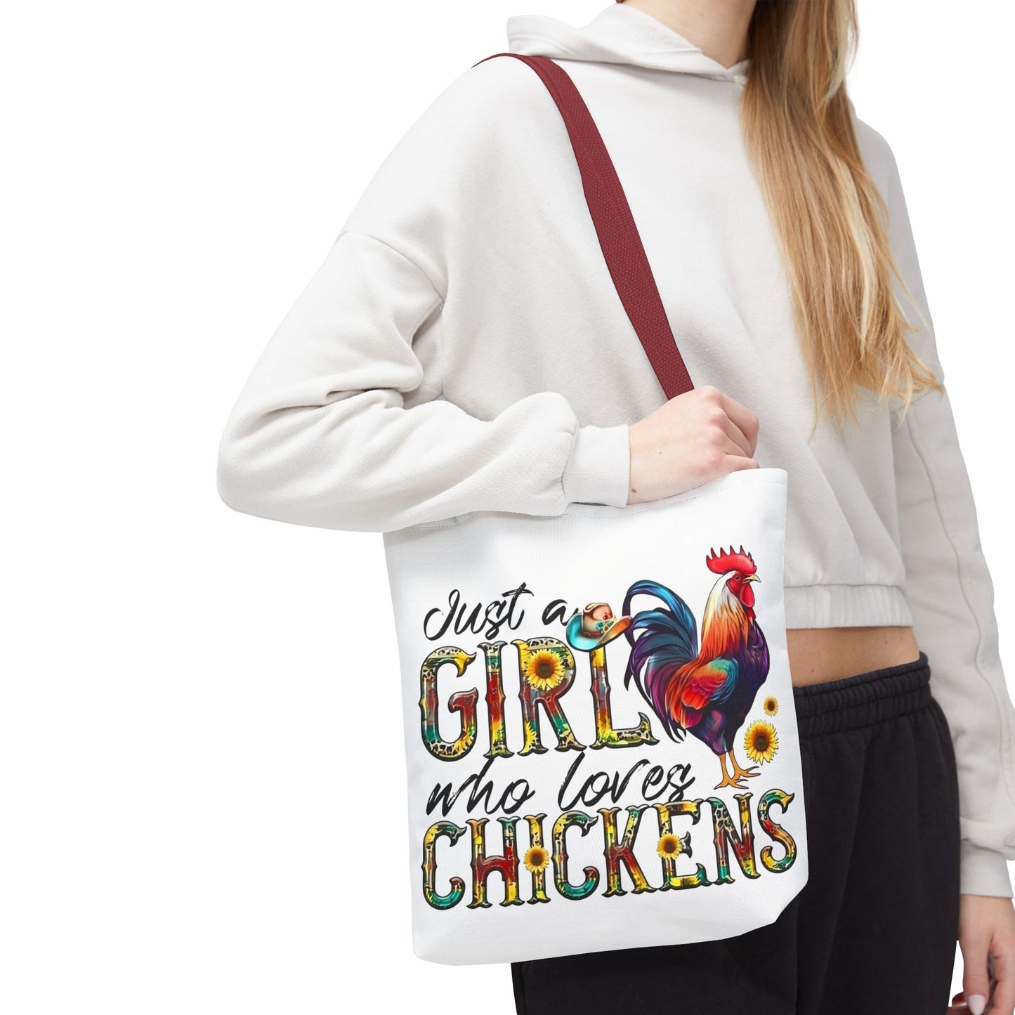 🐔 Solo una chica que ama las gallinas: Bolsa de tela estilo granja para amantes de las gallinas