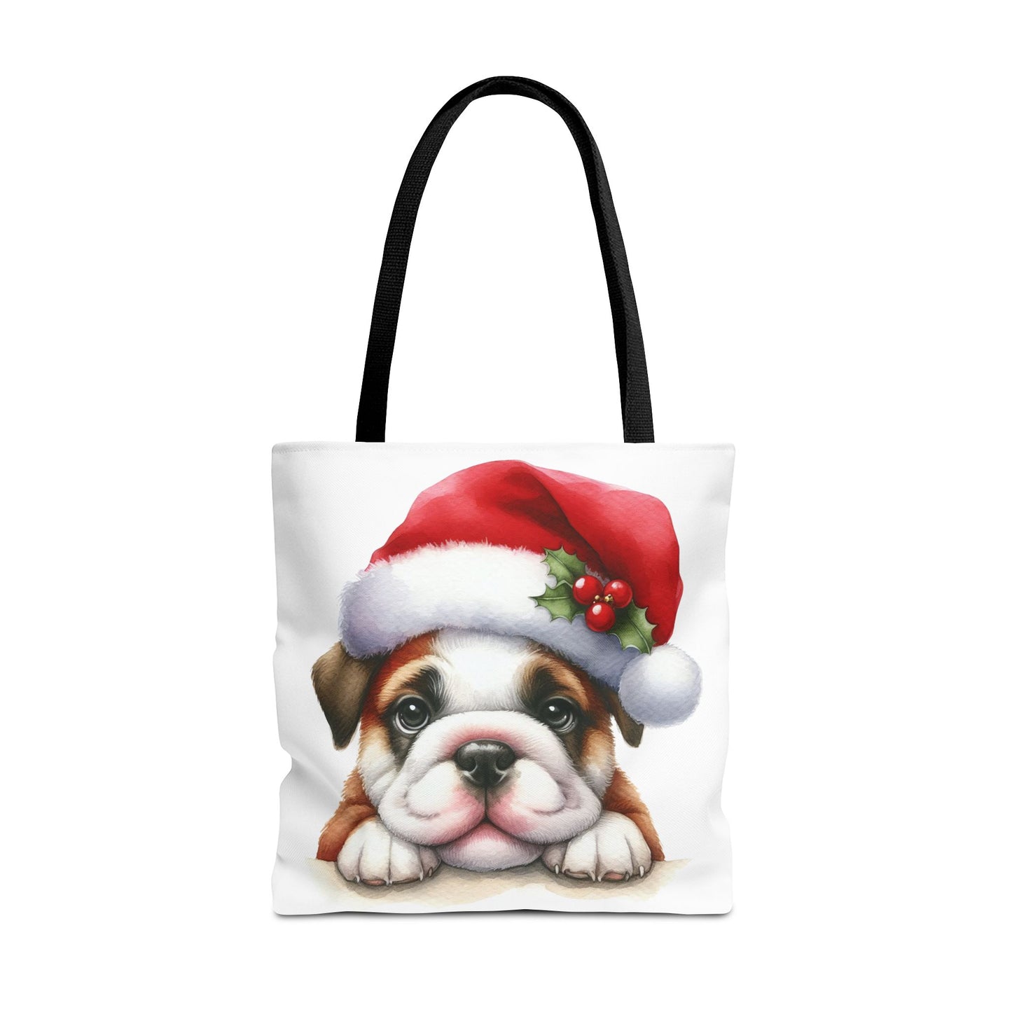 🐾 Bulldog Christmas Tote Bag – Santa Paws Cuteness You Can Carry 🎄