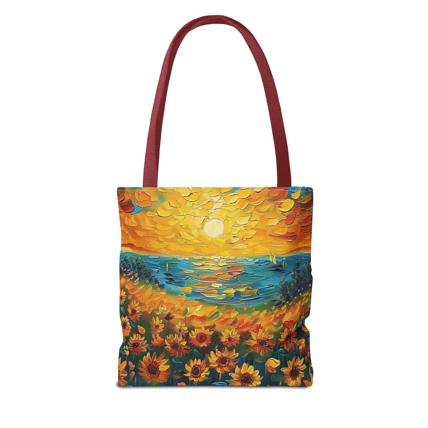 🌻 Girasoles al Atardecer – Bolso Tote Vibrante y Artístico 🌅