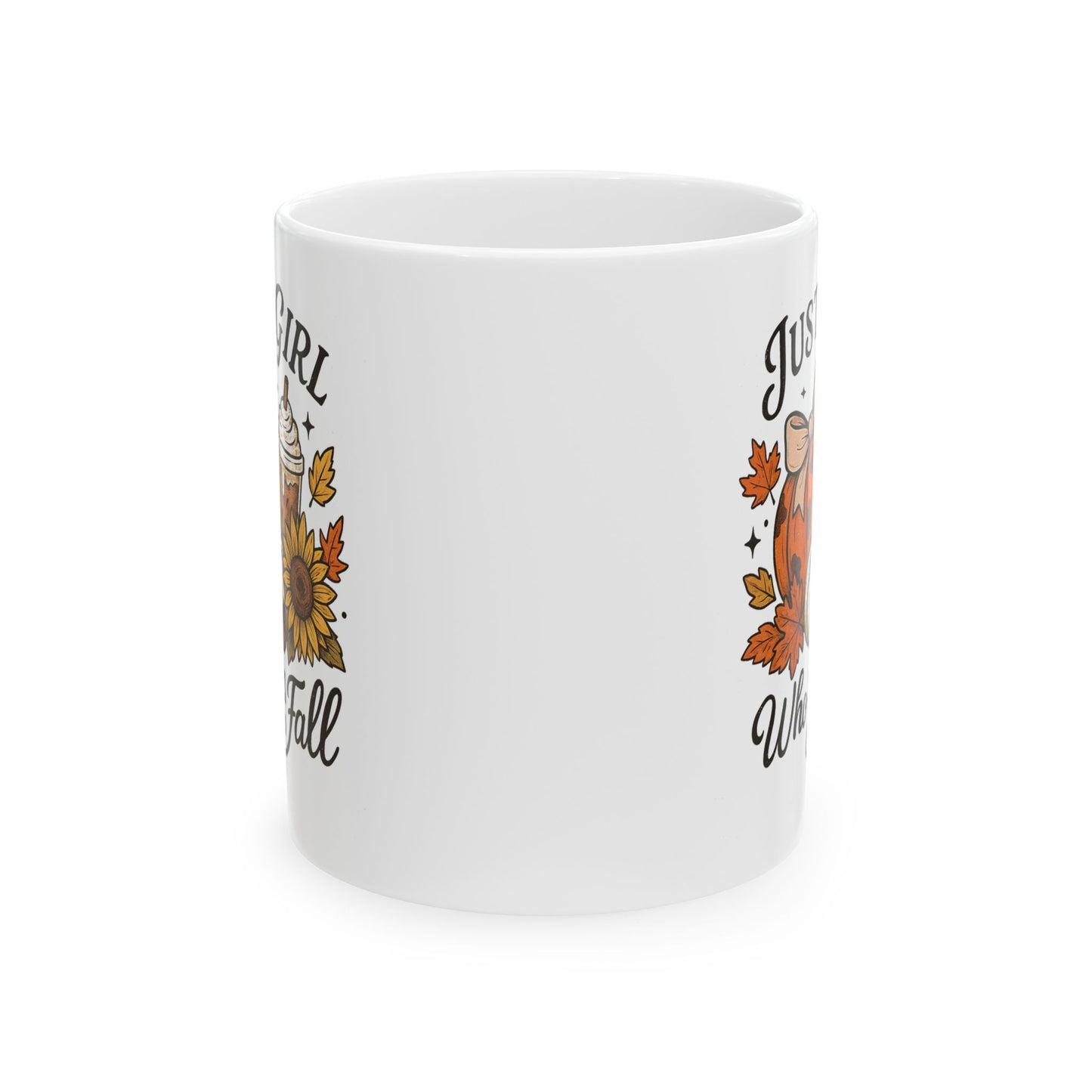 🍂🎃 Just a Girl Who Loves Fall – Cozy Autumn Ceramic Cup ✨☕