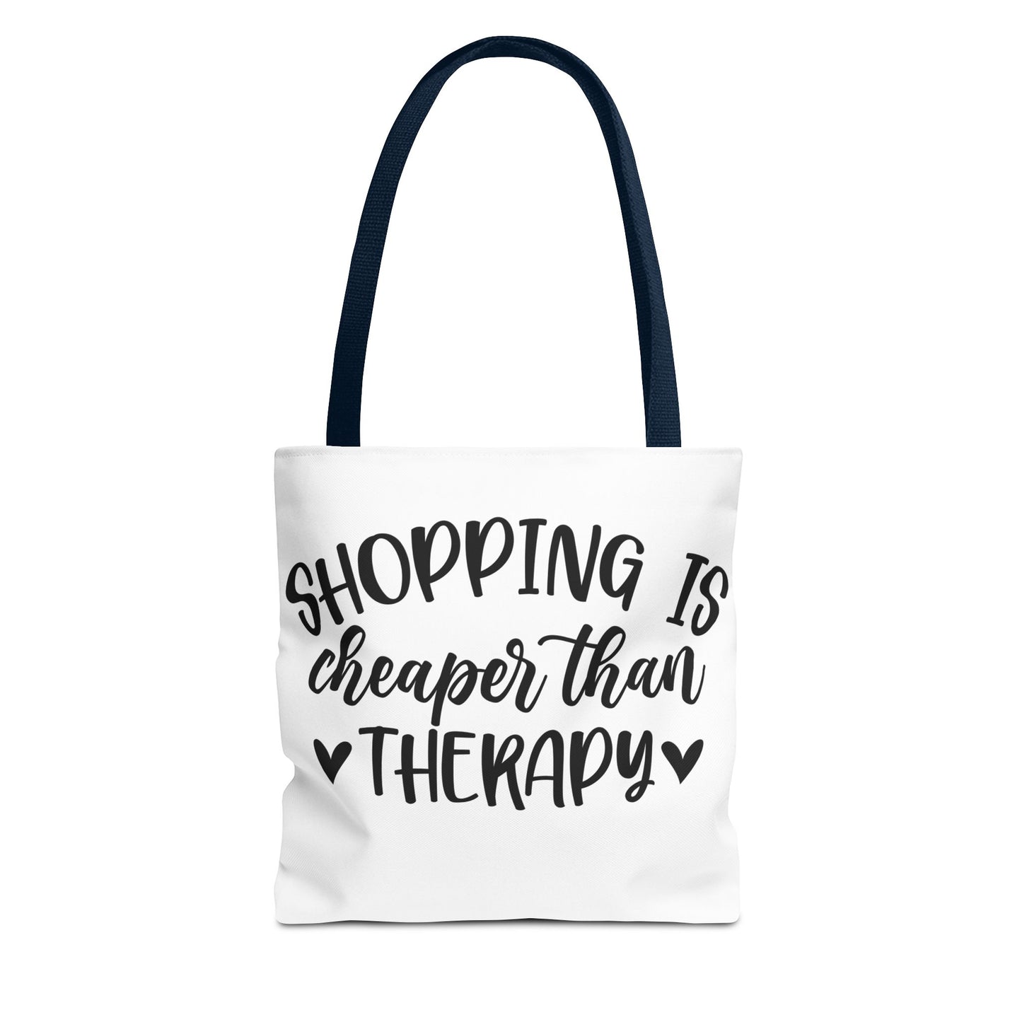 🛍️ Shopping Is Cheaper Than Therapy Tote Bag – Fun & Stylish Everyday Carry ❤️