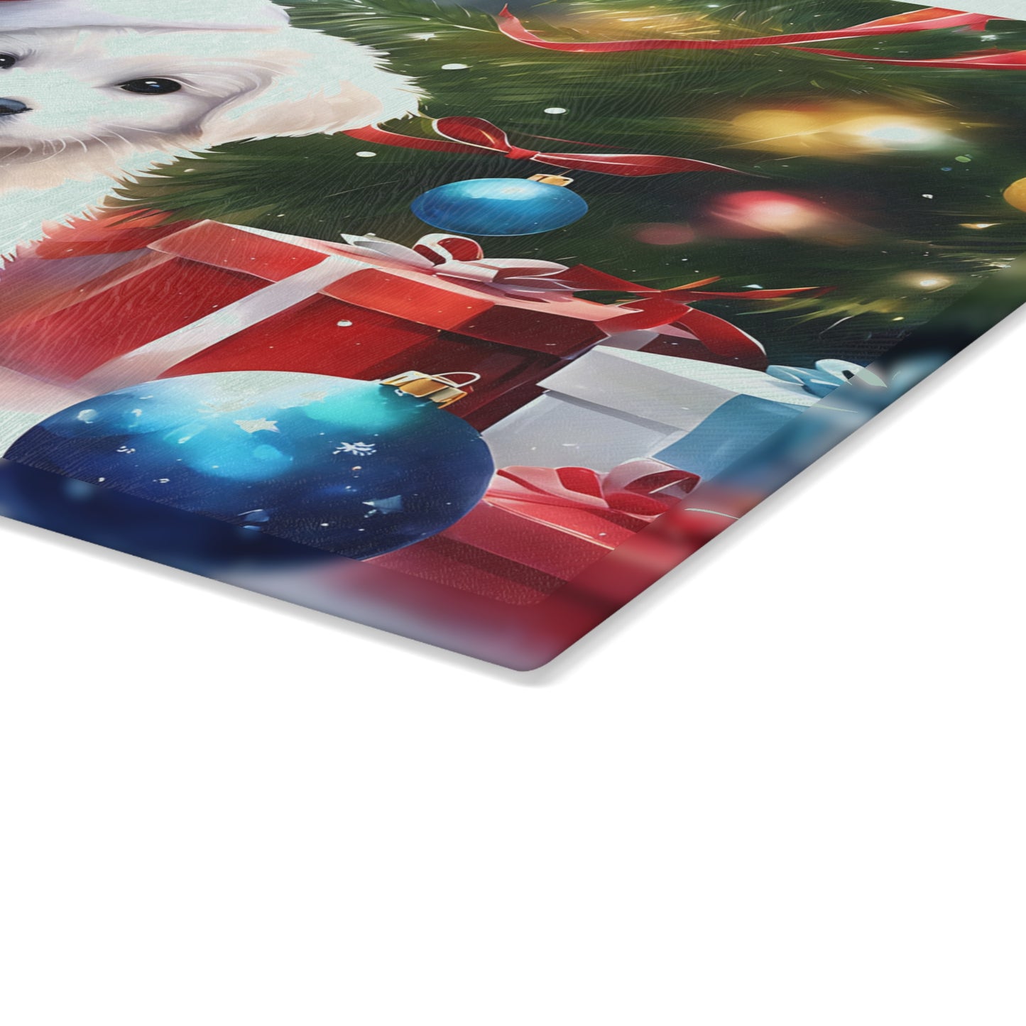 🎄🐾 Christmas Puppy Cutting Board – Holiday Cheer for Your Kitchen 🎁