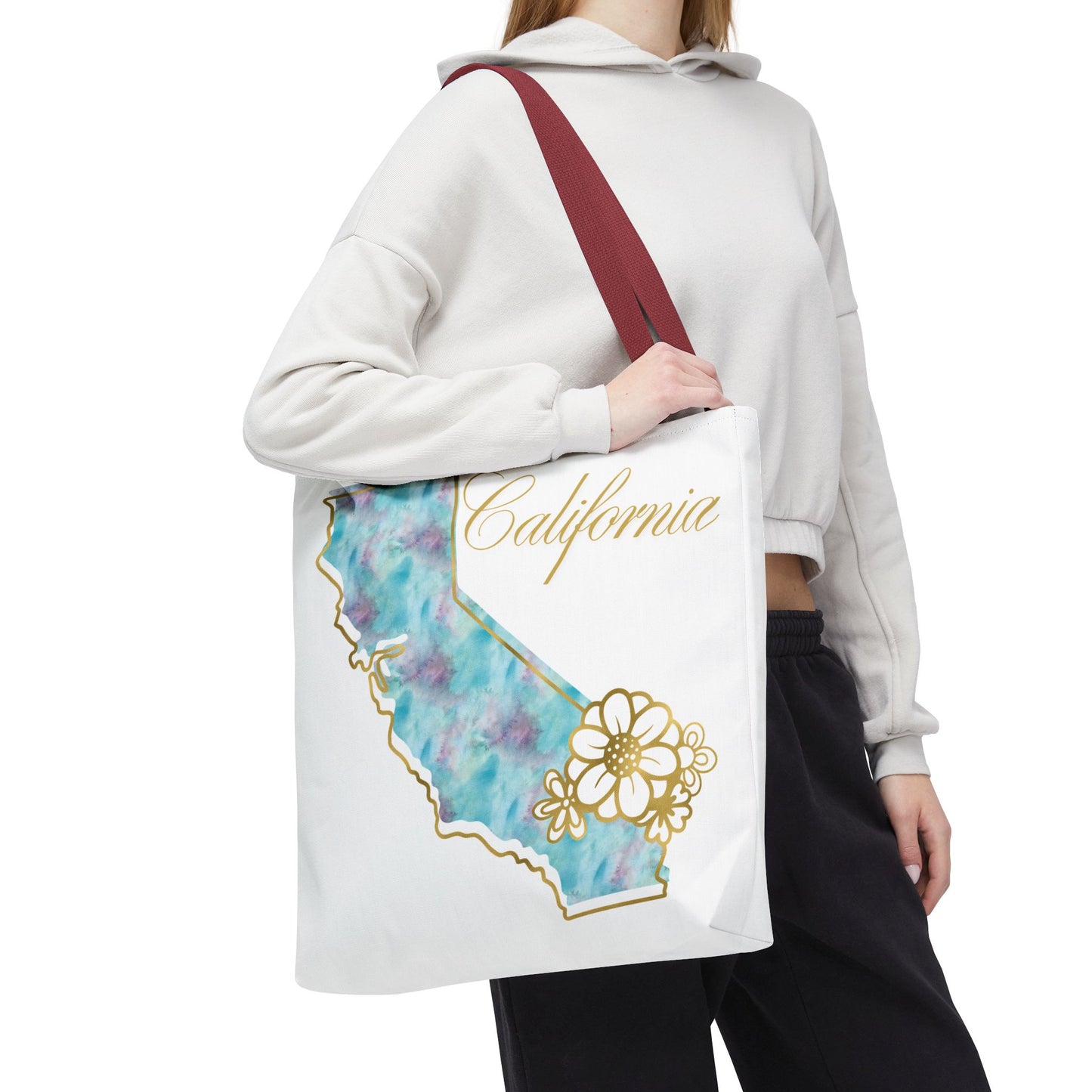 🌸 California State Floral Tote Bag – Elegant, Artistic & Practical 👜
