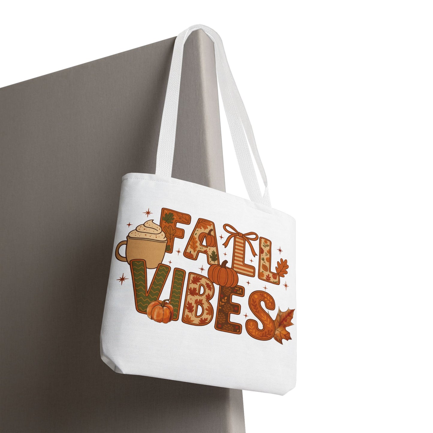 🍁 Fall Vibes Tote Bag – Cozy Comfort for Your Autumn Adventures 🎃☕