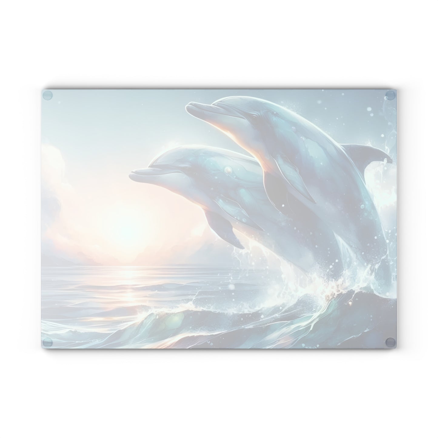 🌊🐬 Sunlit Ocean Dolphins Cutting Board – Serenity Meets Coastal Elegance 🐬🌊