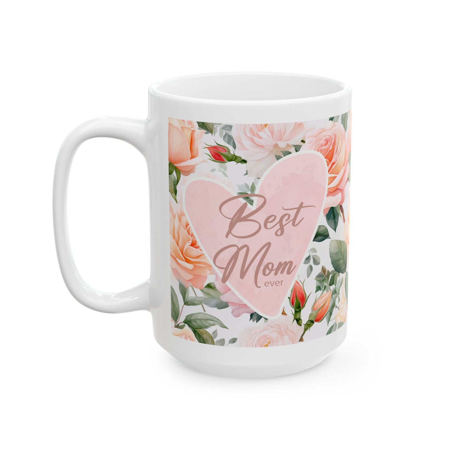 Taza de cerámica floral romántica, ideal para el Día de la Madre, regalo de cumpleaños, café matutino acogedor, regalo con temática de amor, decoración del hogar