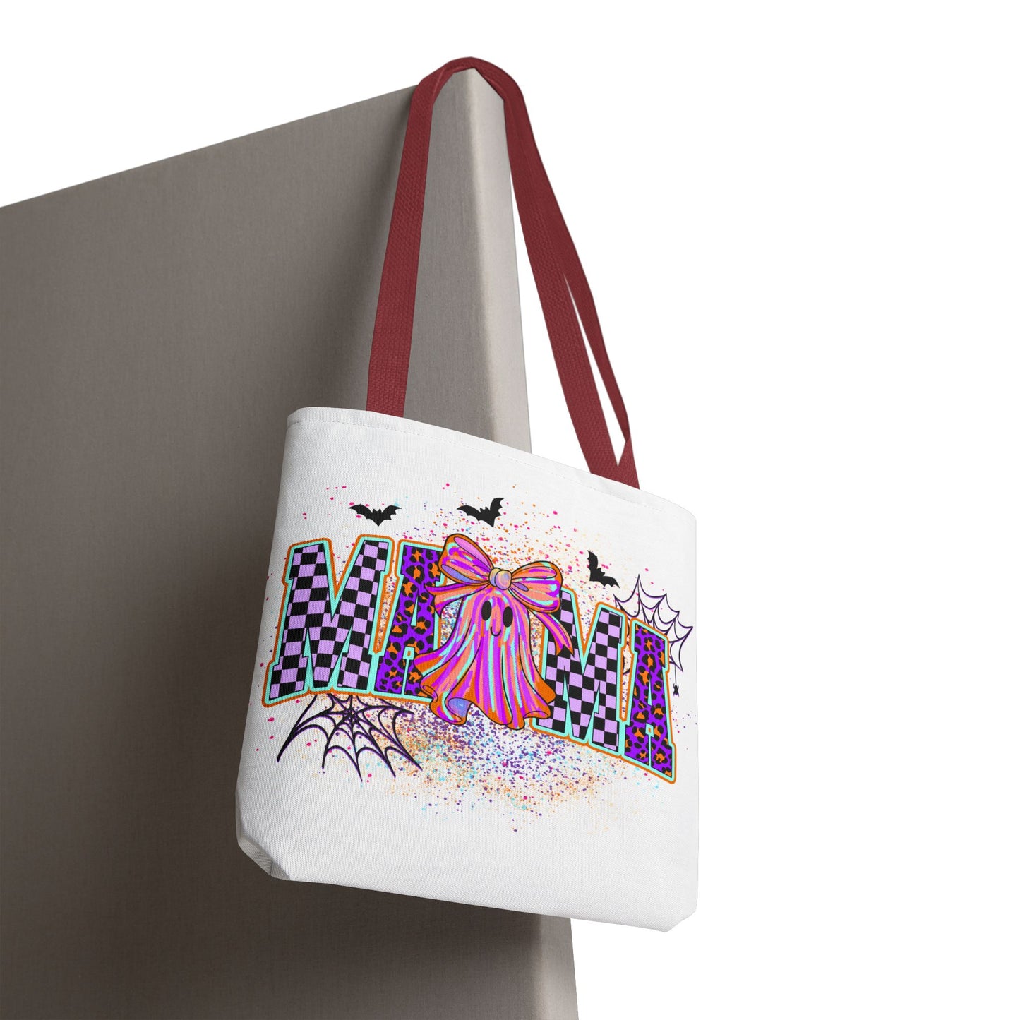 🎃 Colorful Mama Ghost Halloween Tote Bag – Spooky Fun with a Pop of Color 👻👜
