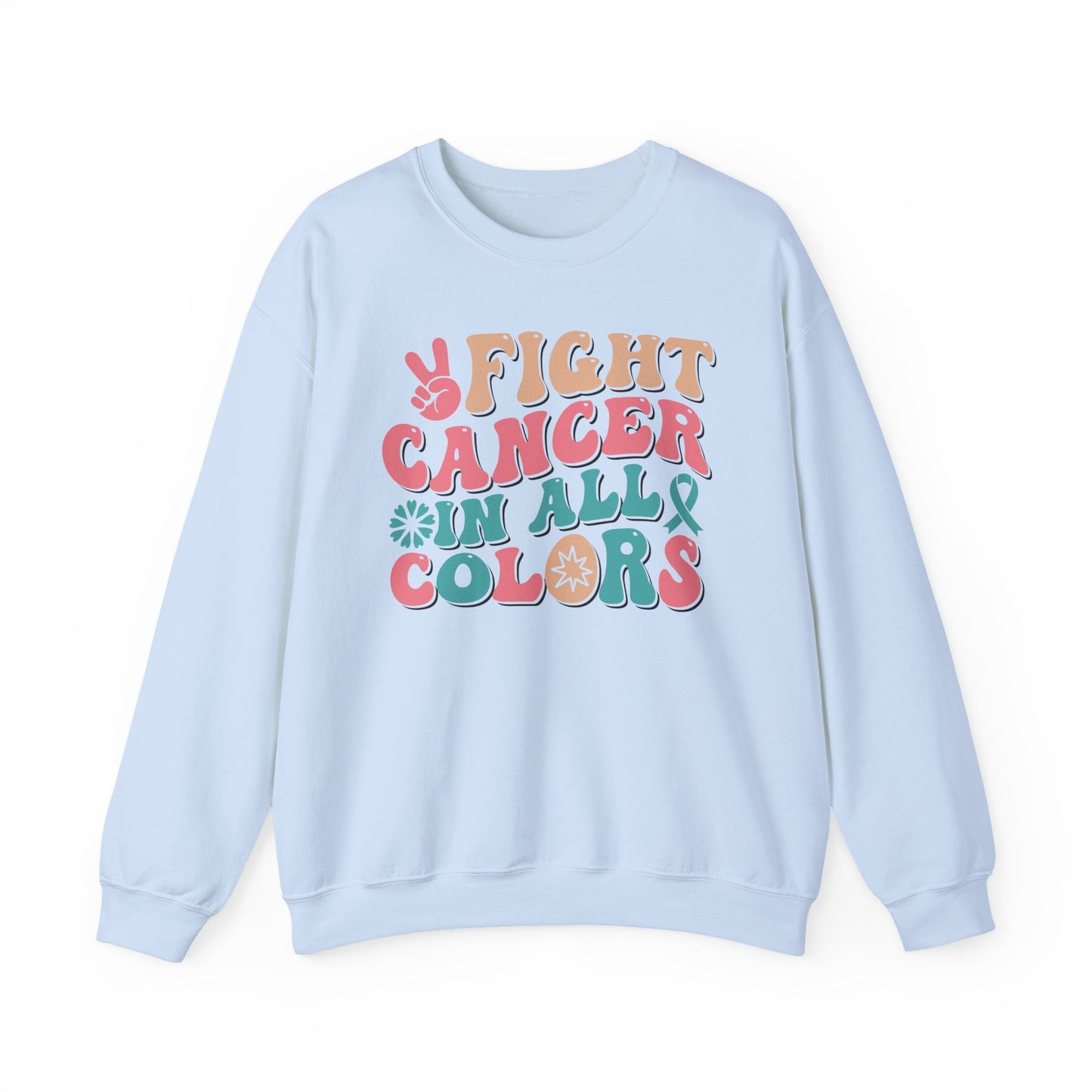 🌈✌️ Fight Cancer in All Colors Sweatshirt – Multi-Awareness Support Crewneck