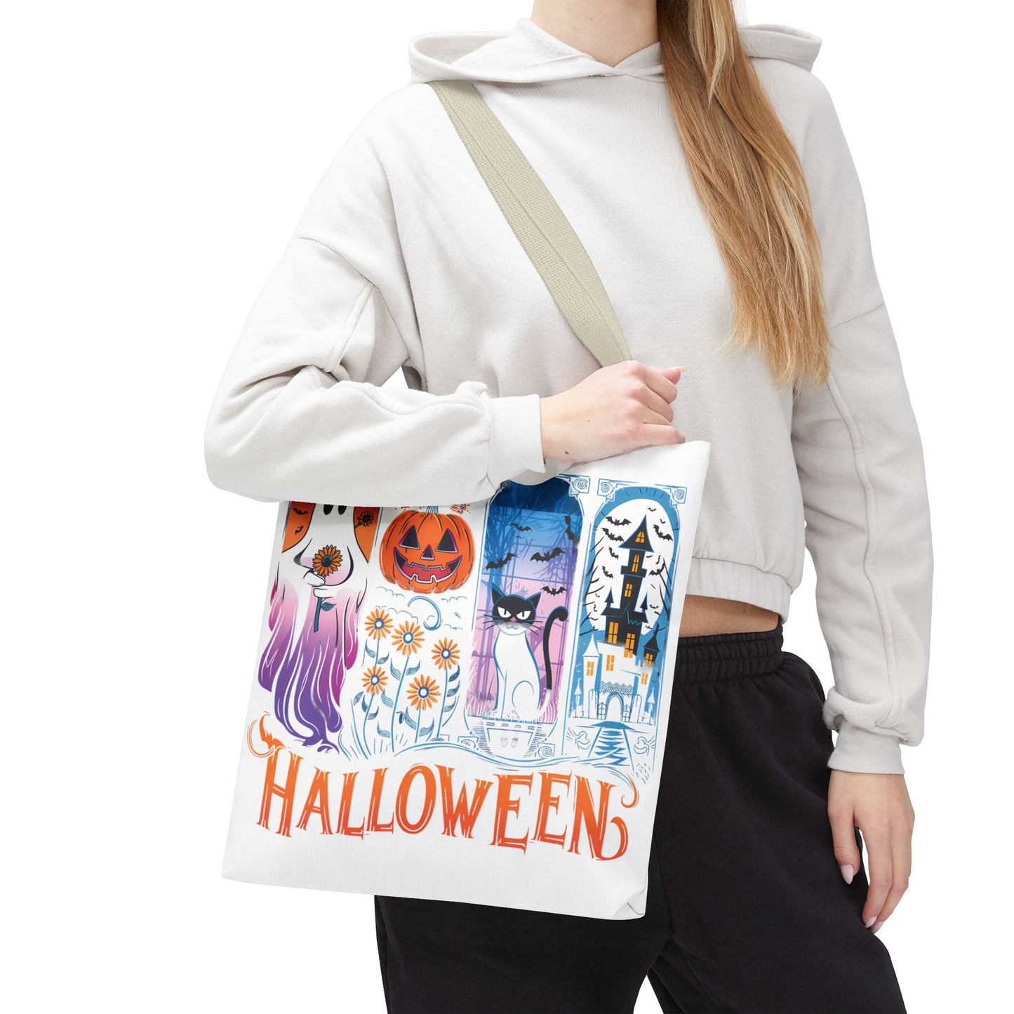 🎃 Haunted Halloween Tote Bag – Spooky Style with Autumn Vibes 👻