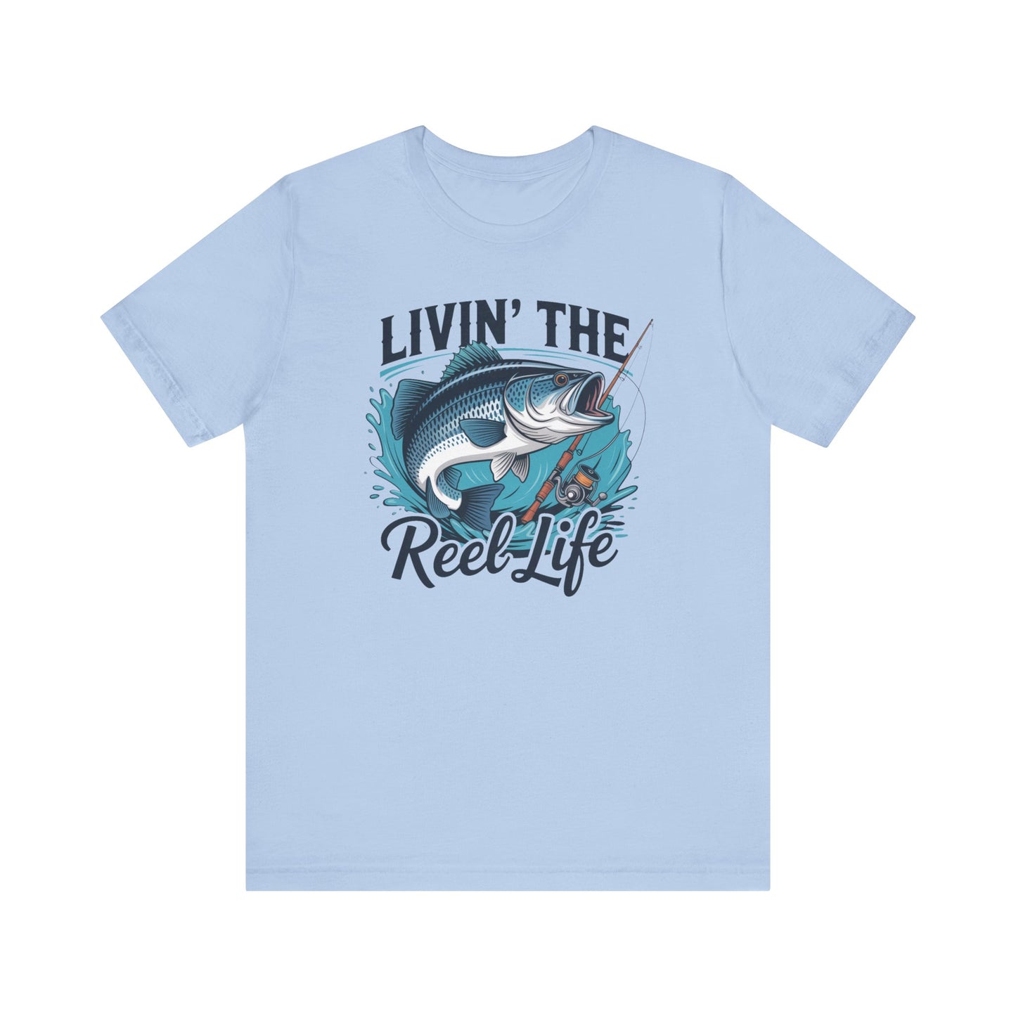 🎣 Livin’ the Reel Life Fishing T-Shirt – Perfect Gift for Anglers! 🐟