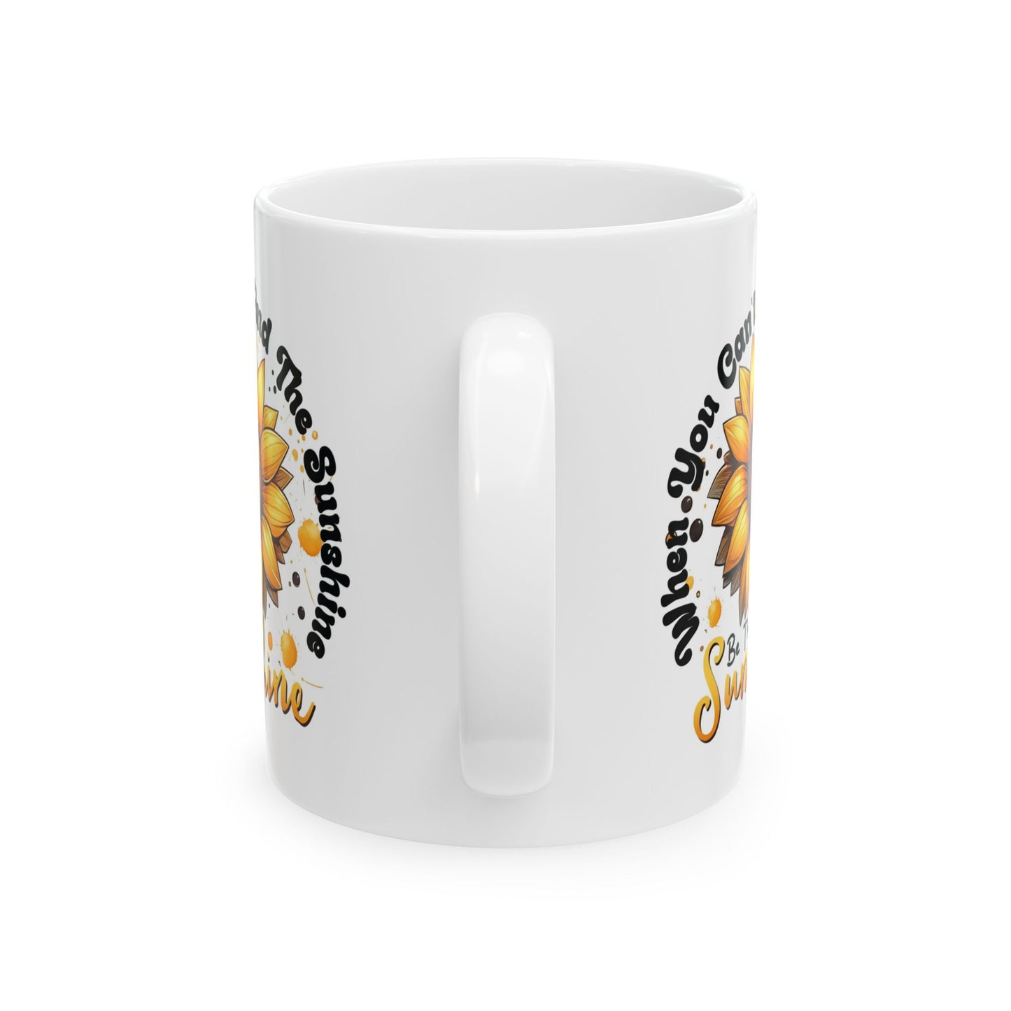 🌻☀️ Sunflower Sunshine Mug – Inspirational Coffee Cup with Quote ☕💛
