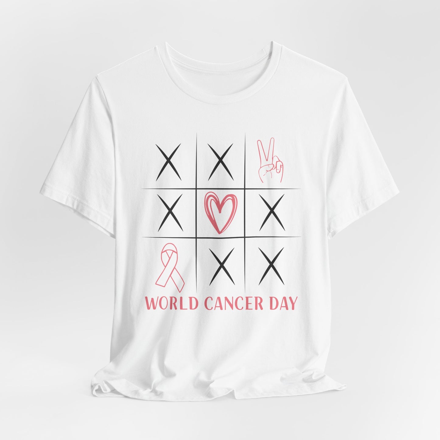 🎗️ World Cancer Day Awareness T-Shirt – Peace, Love & Hope 💕