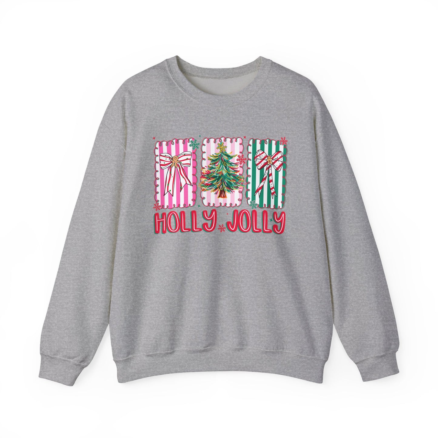 🎀✨ Holly Jolly Retro Sweatshirt – Festive Bows & Christmas Cheer