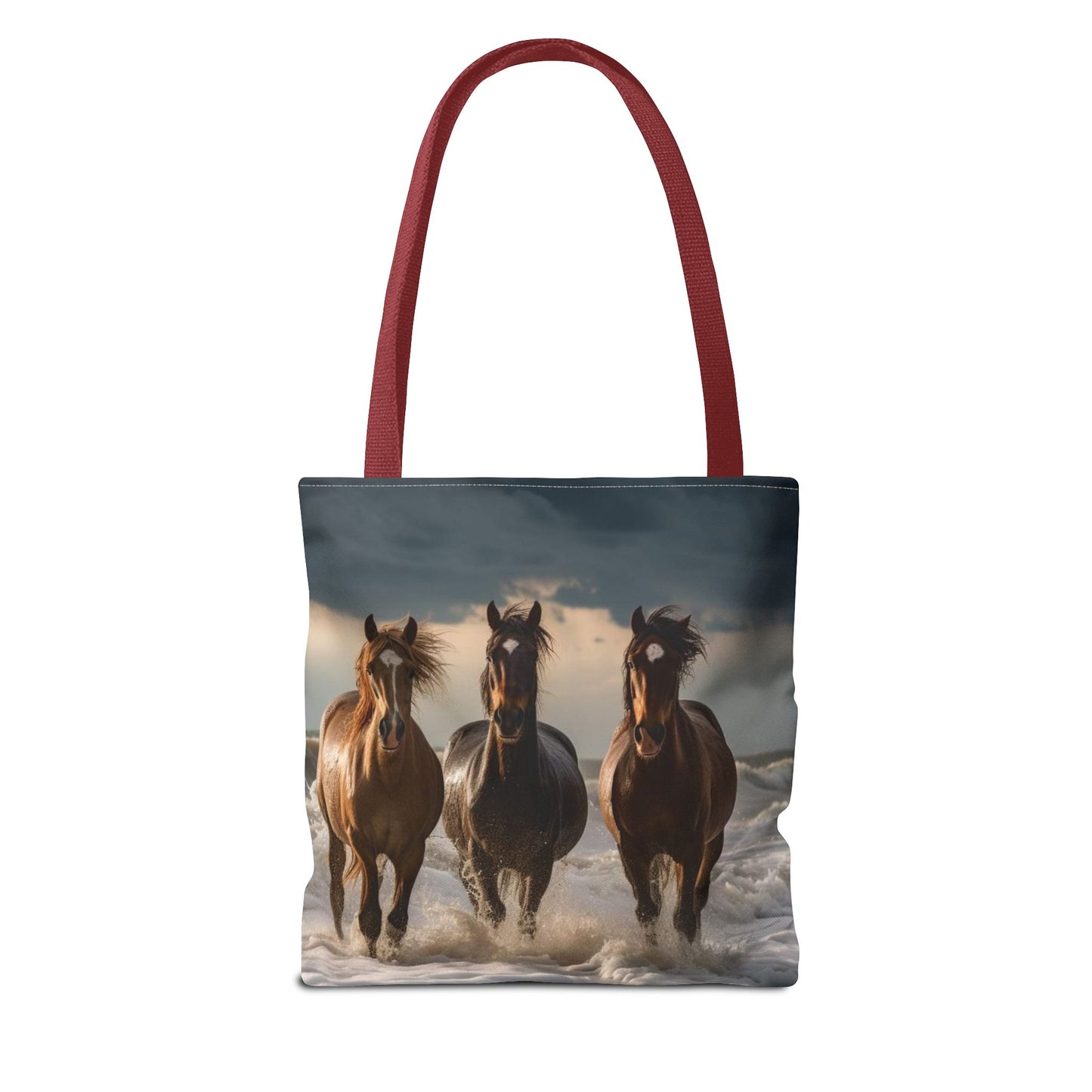 Bolsa de mano Caballos salvajes al anochecer: un bolso de mano atrevido inspirado en la naturaleza para amantes de los caballos