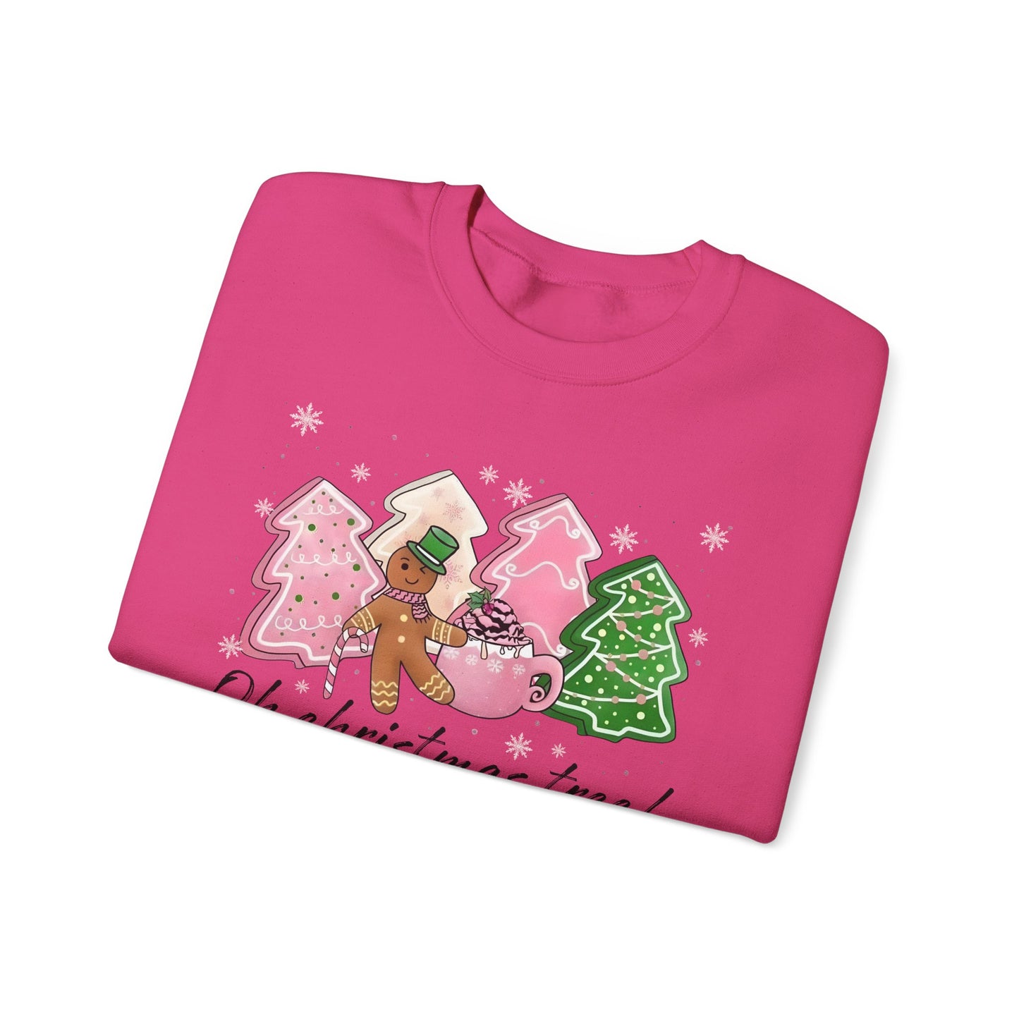 🎄🍪 Oh Christmas Tree! Gingerbread & Cocoa Crewneck – Sweet Holiday Cookie Lover Gift