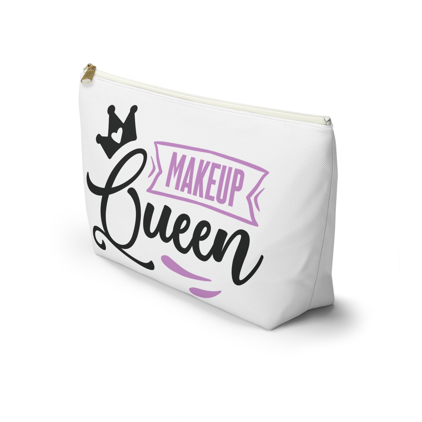 Accessory Pouch – "Makeup Queen" Purple Makeup Bag