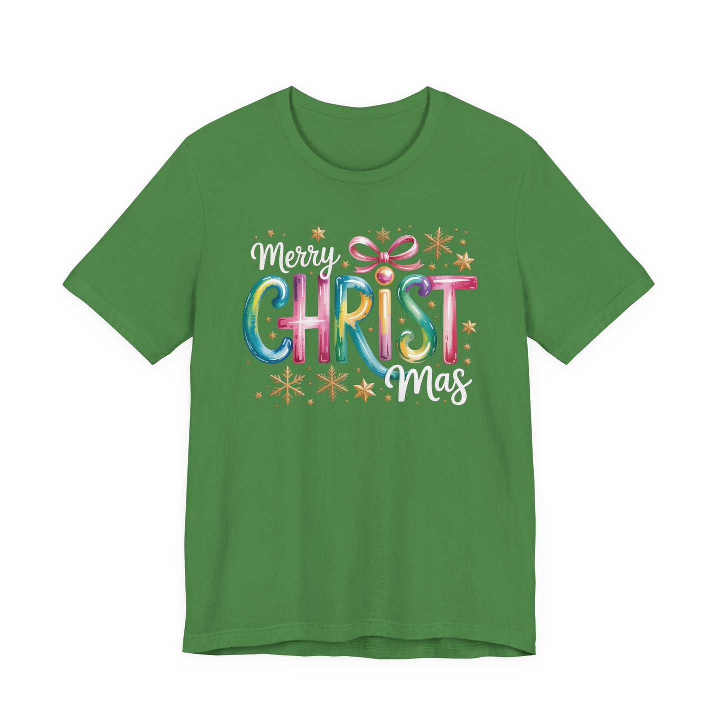 🎄✨ Merry Christmas Glow Lettering T-Shirt – Festive & Bright Holiday Style 🎁🌟