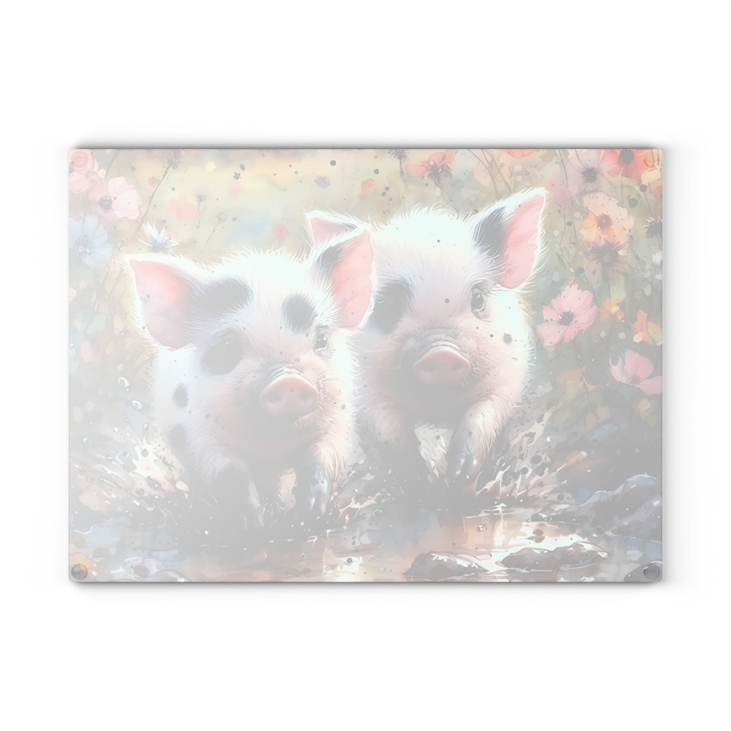 🐷🌼 Spotted Piglets Cutting Board – Playful Farmhouse Charm for Your Kitchen 🌼🐷