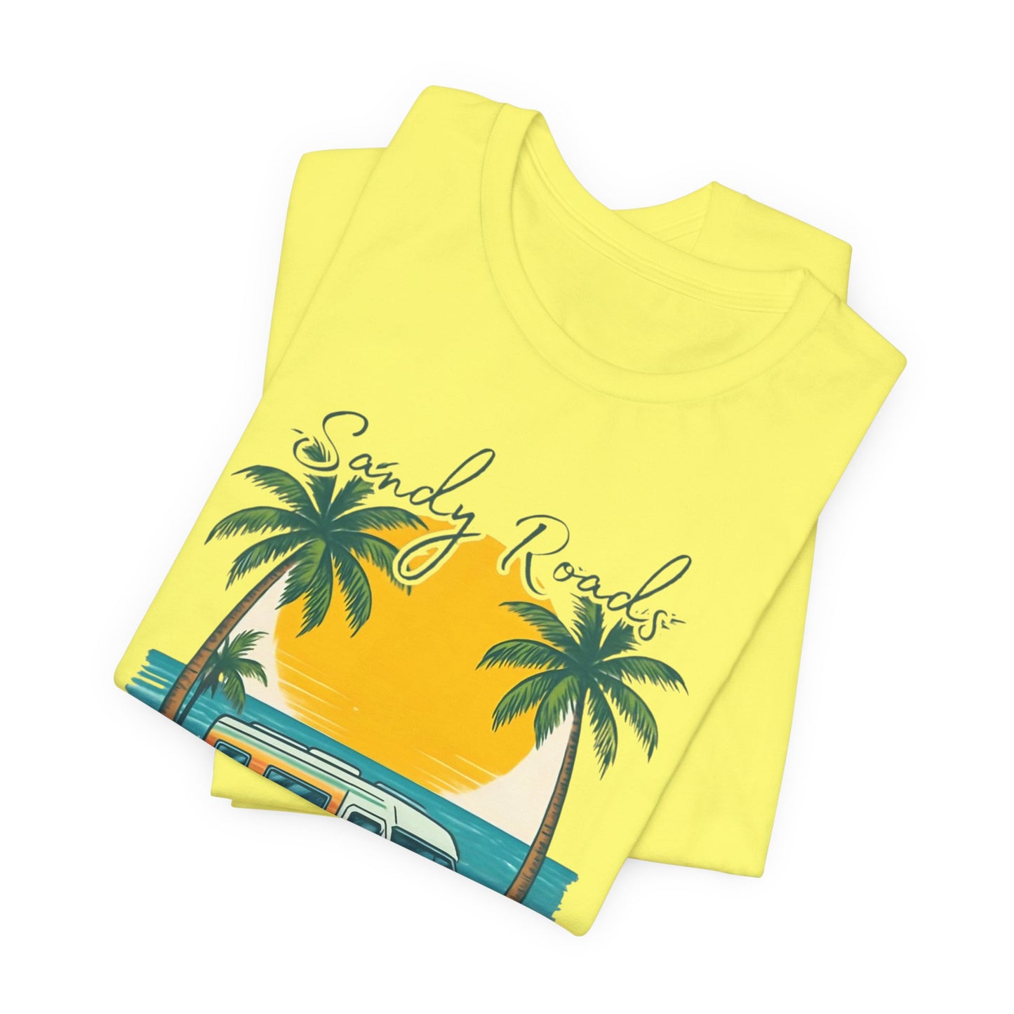 Camiseta Sandy Roads &amp; Salty Air: Camisa playera ligera para mujer para días costeros y ambiente veraniego.