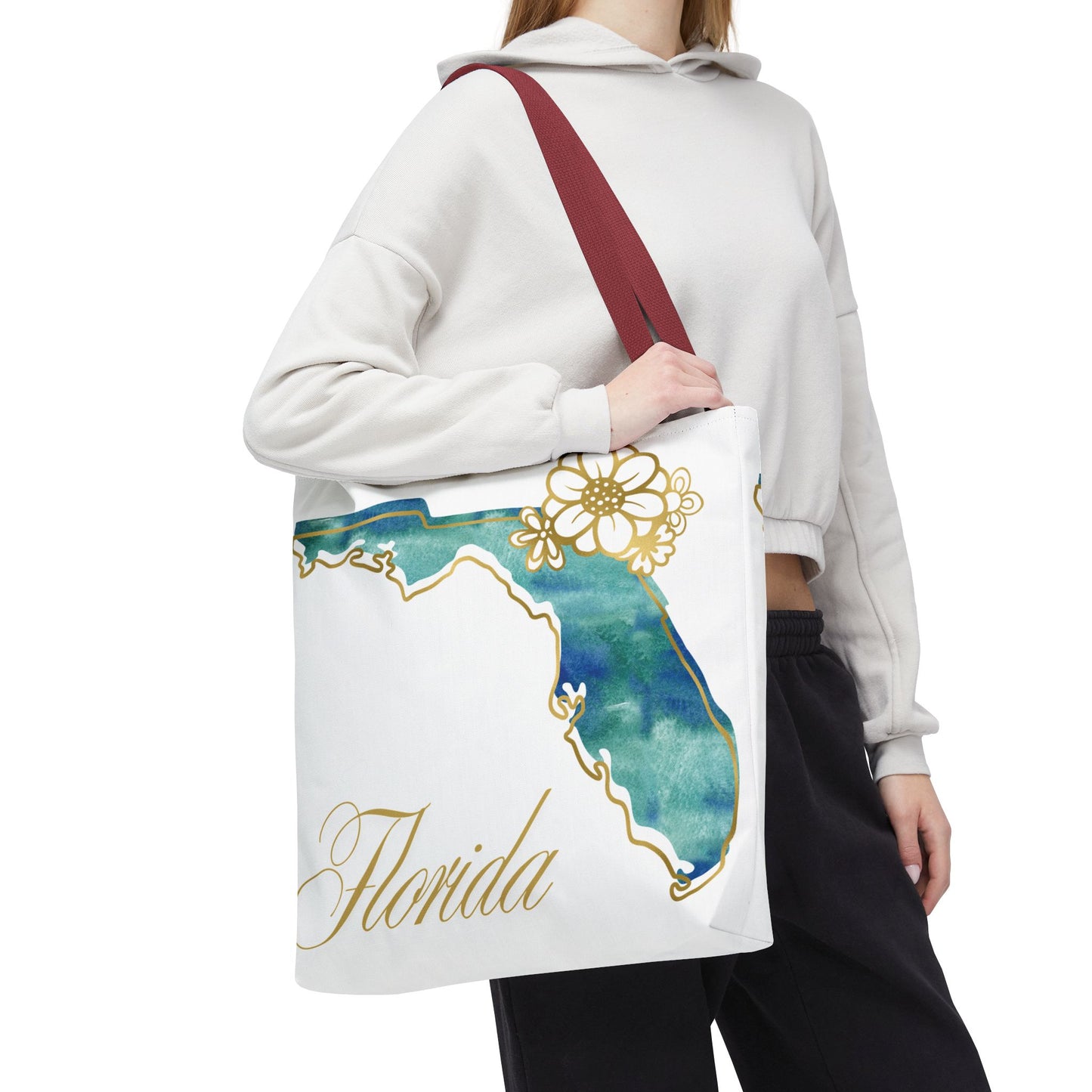 🌸 Florida State Floral Tote Bag – Elegant, Coastal & Practical 👜