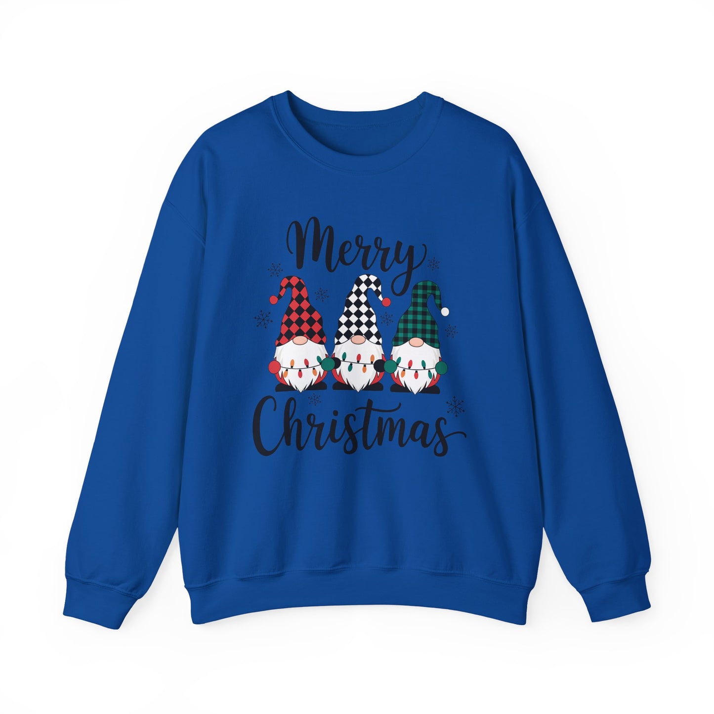 🎅✨ Merry Gnome Lights Sweatshirt – Whimsical Scandinavian Holiday Charm