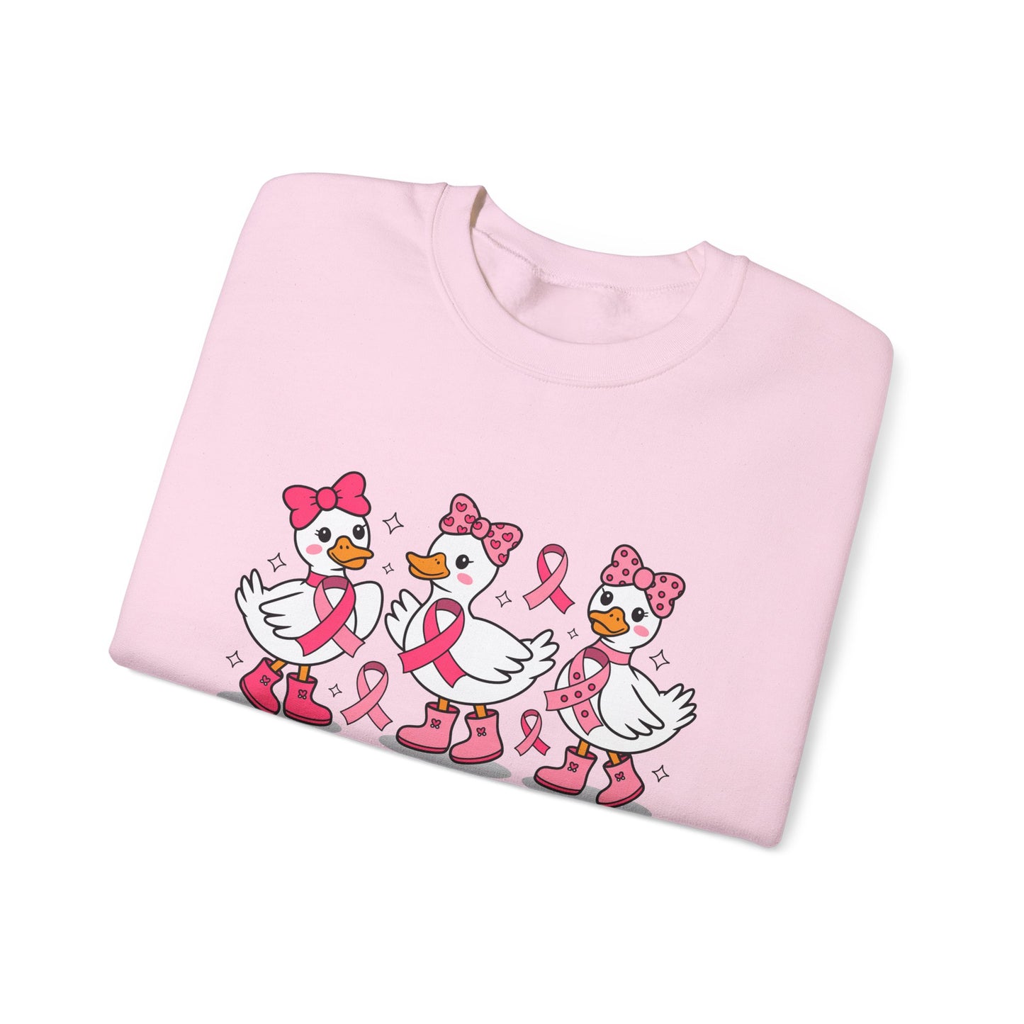 🎀🦆 In October We Wear Pink Duck Sweatshirt – Cute & Courageous Support 💗