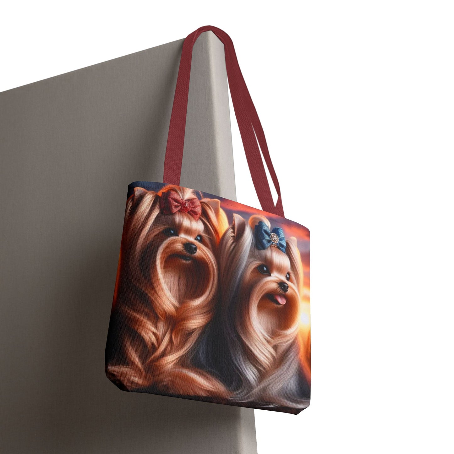 Bolsa de tela Yorkshire Terrier: un bonito regalo para amantes de los perros, bolsa de compras reutilizable, accesorio para amantes de las mascotas, elegante bolso de mano para uso diario.