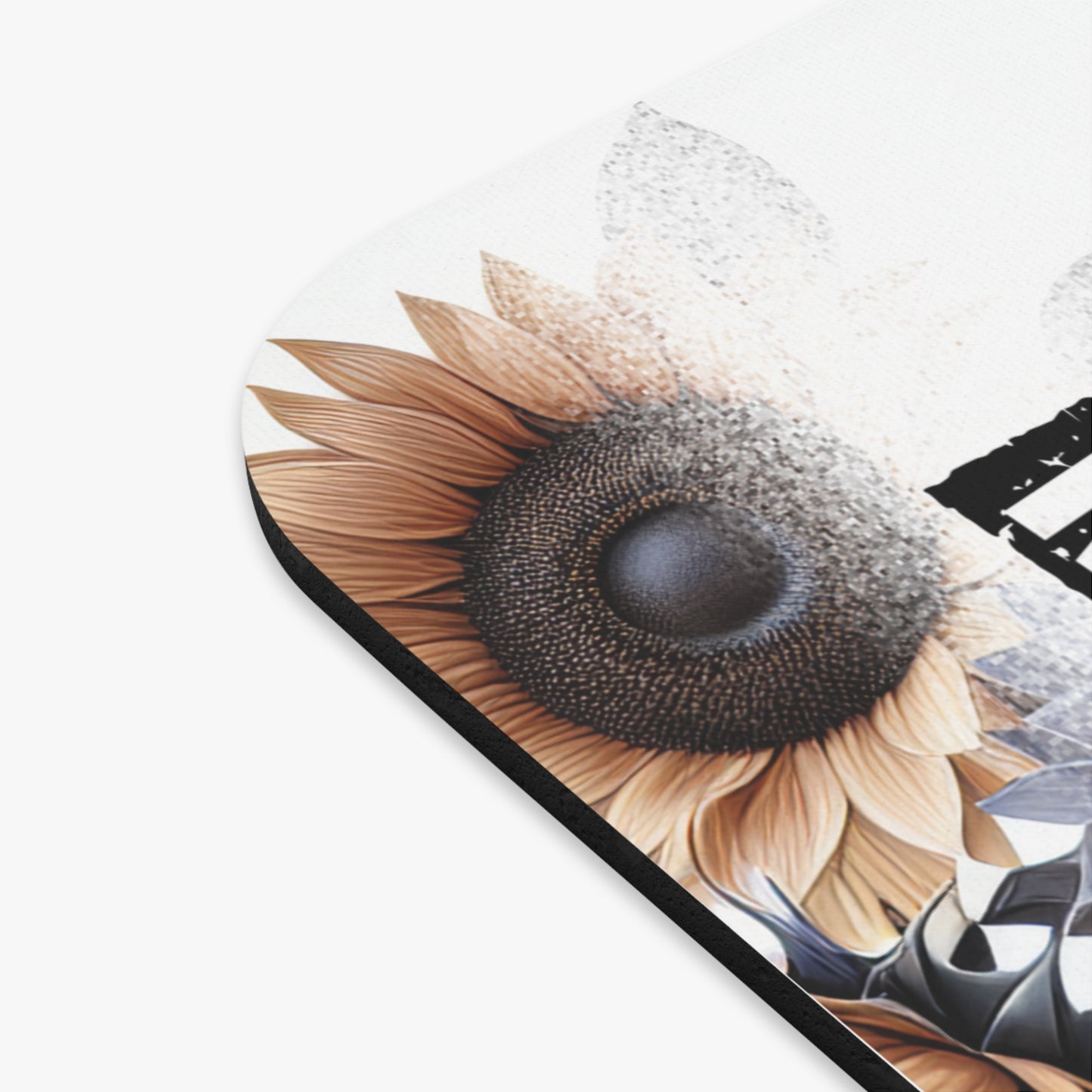 🖱️🦋🌻 Papillon Mouse Pad – Butterfly-Ear Pup with Sunflowers & Florals