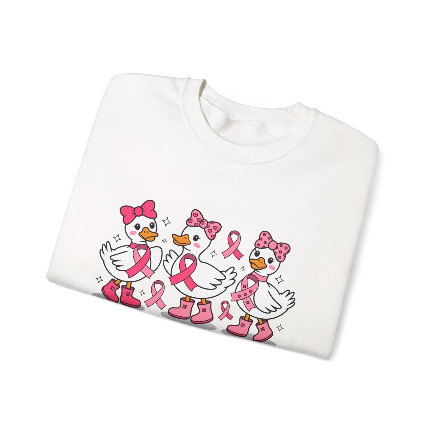 🎀🦆 In October We Wear Pink Duck Sweatshirt – Cute & Courageous Support 💗