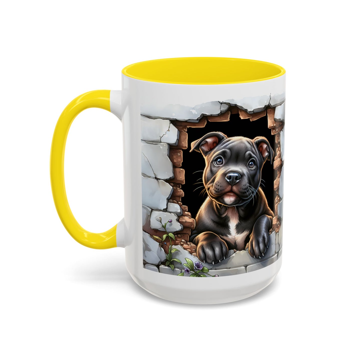 🐶☕ Pit Bull Puppy Accent Mug – Cute Breakthrough Pup Design ✨