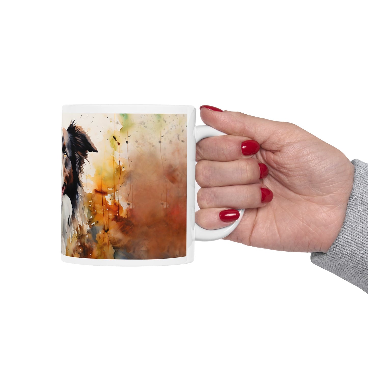 🐾 Watercolor Border Collie Mug – A Stunning Tribute to Your Loyal Companion! 🌸