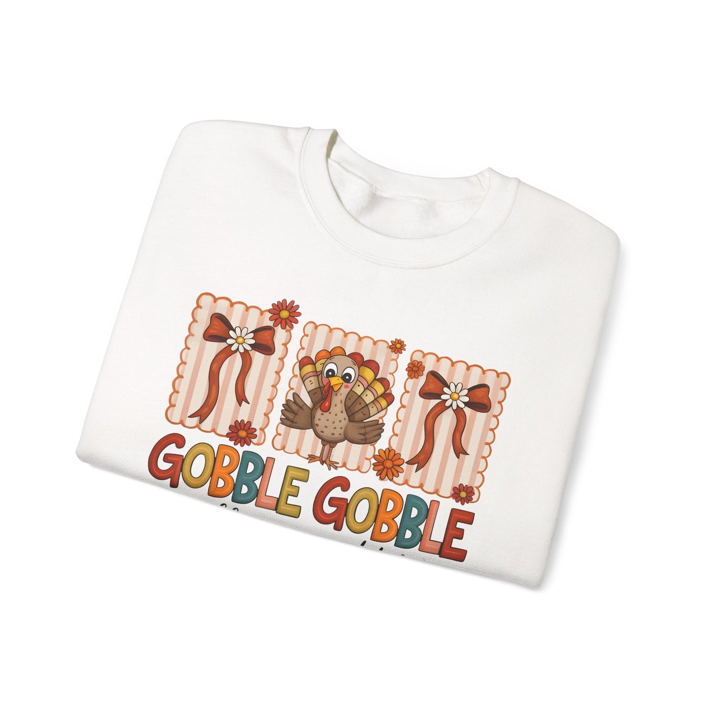 🦃✨ Gobble Gobble Till You Wobble Sweatshirt – Cute Turkey Fall Vibes 🍁🧡