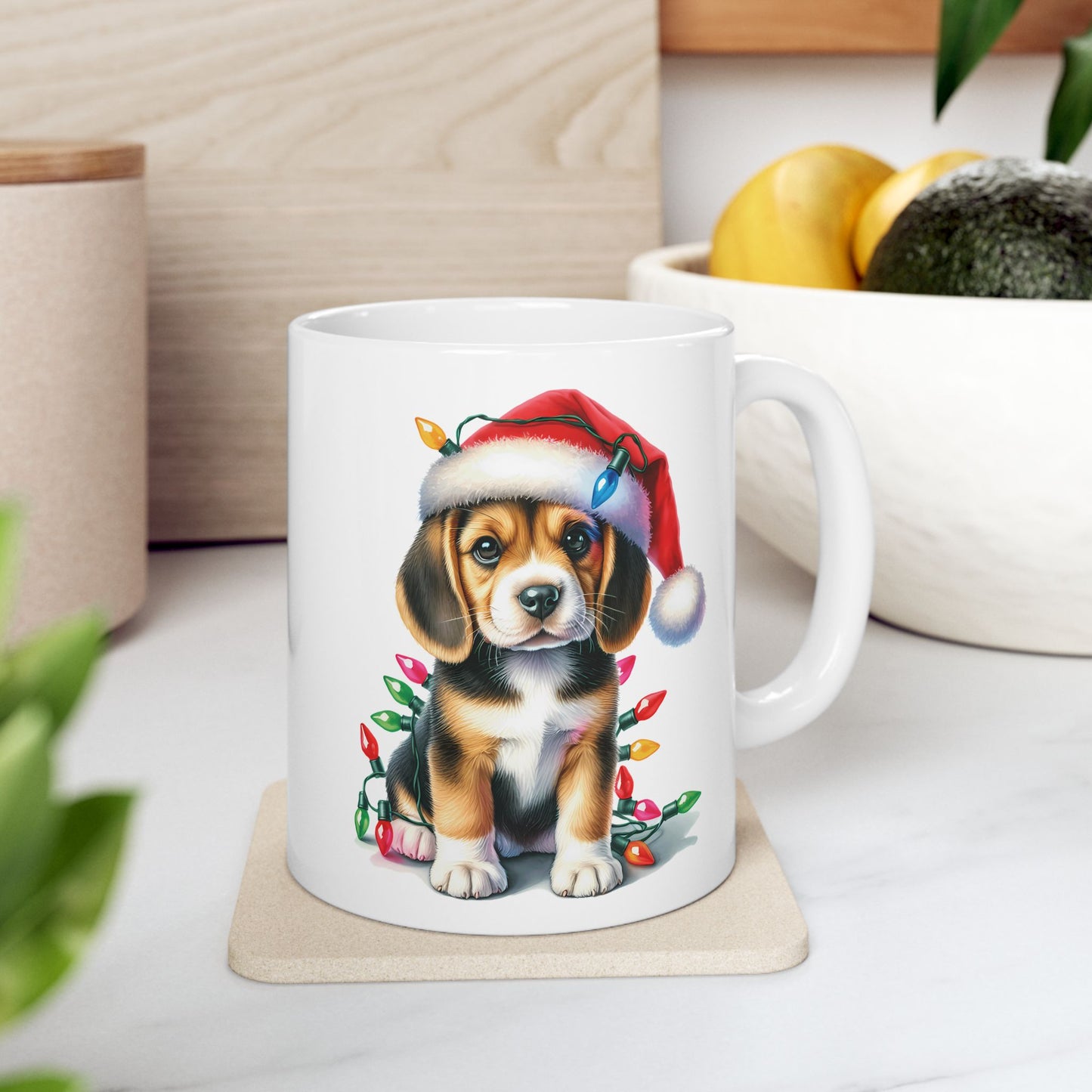 🎄 Beagle Christmas Mug – Holiday Joy with a Festive Hound 🐾