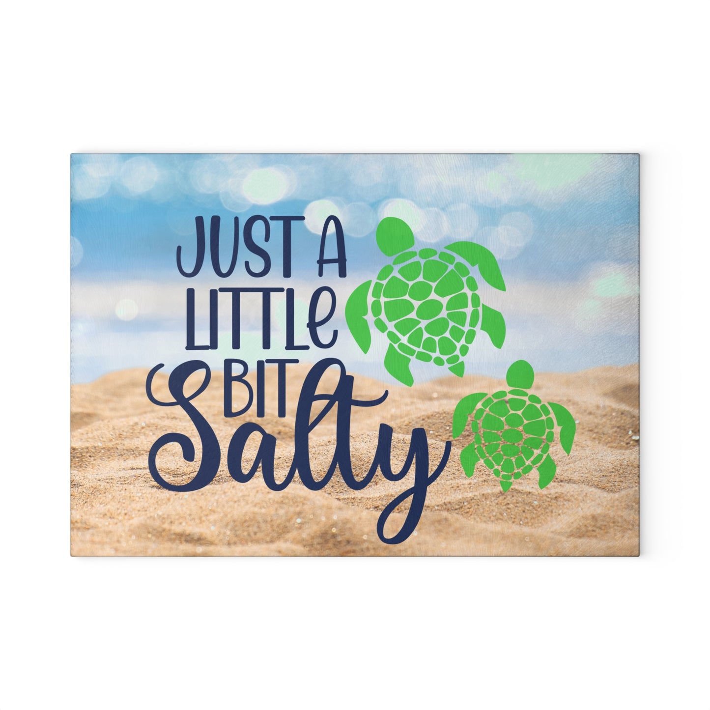 Just a Little Bit Salty Glass Cutting Board – Sea Turtle Beach Design