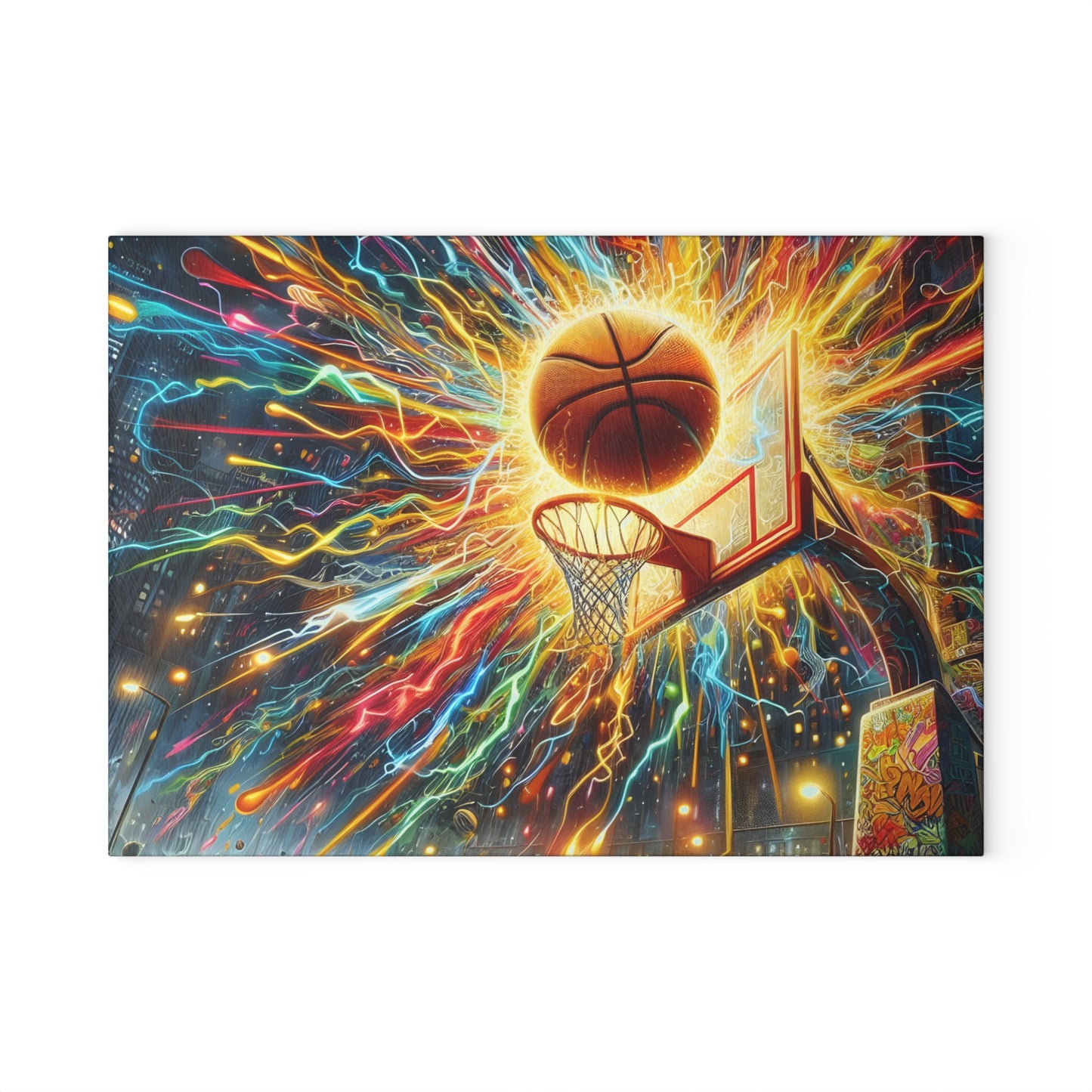 🏀💥 Basketball Explosion Cutting Board – Slam Dunk Style for Your Kitchen 🎨