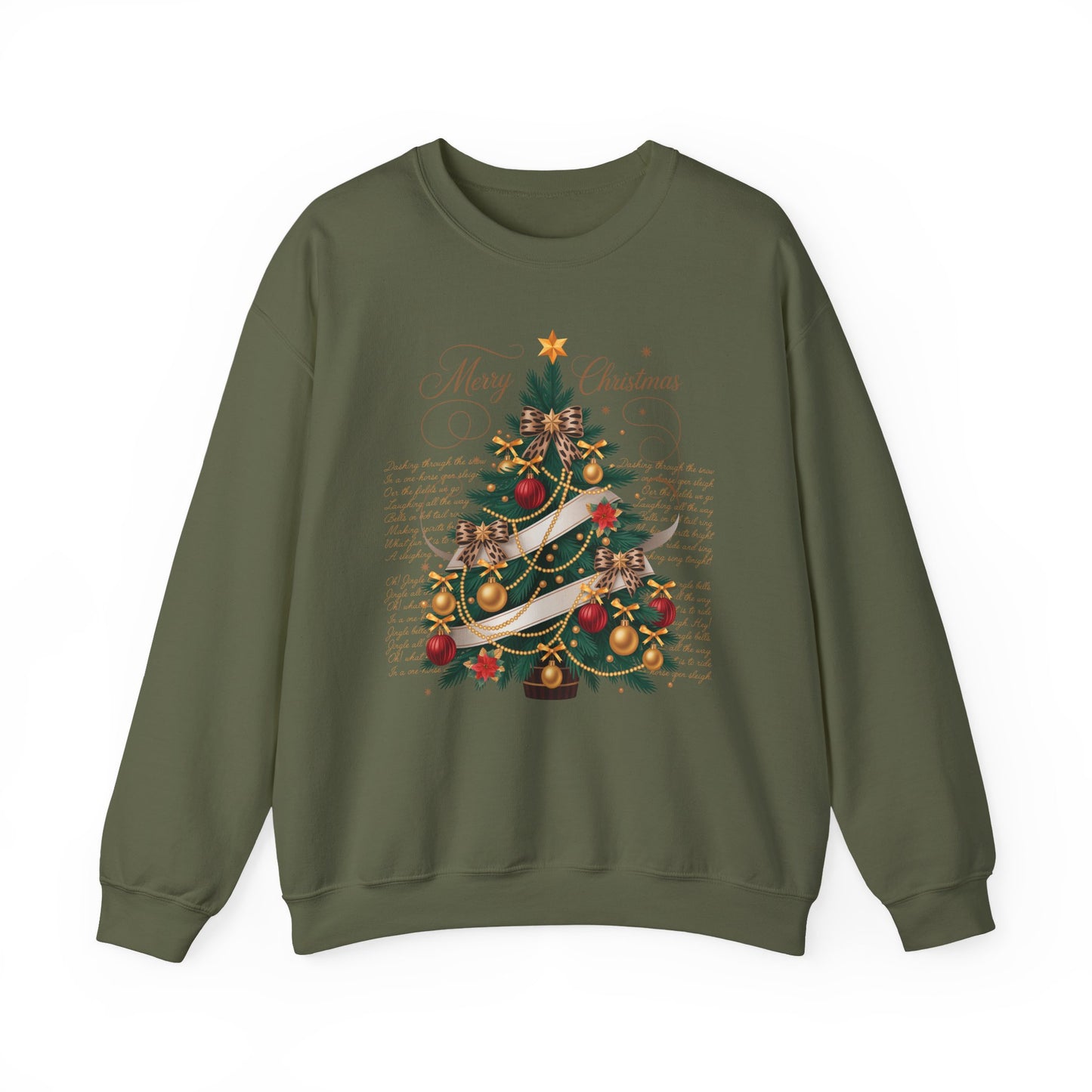 🎄✨ Merry Christmas Tree Sweatshirt – Classic Festive Elegance for 2025 ✨🎅