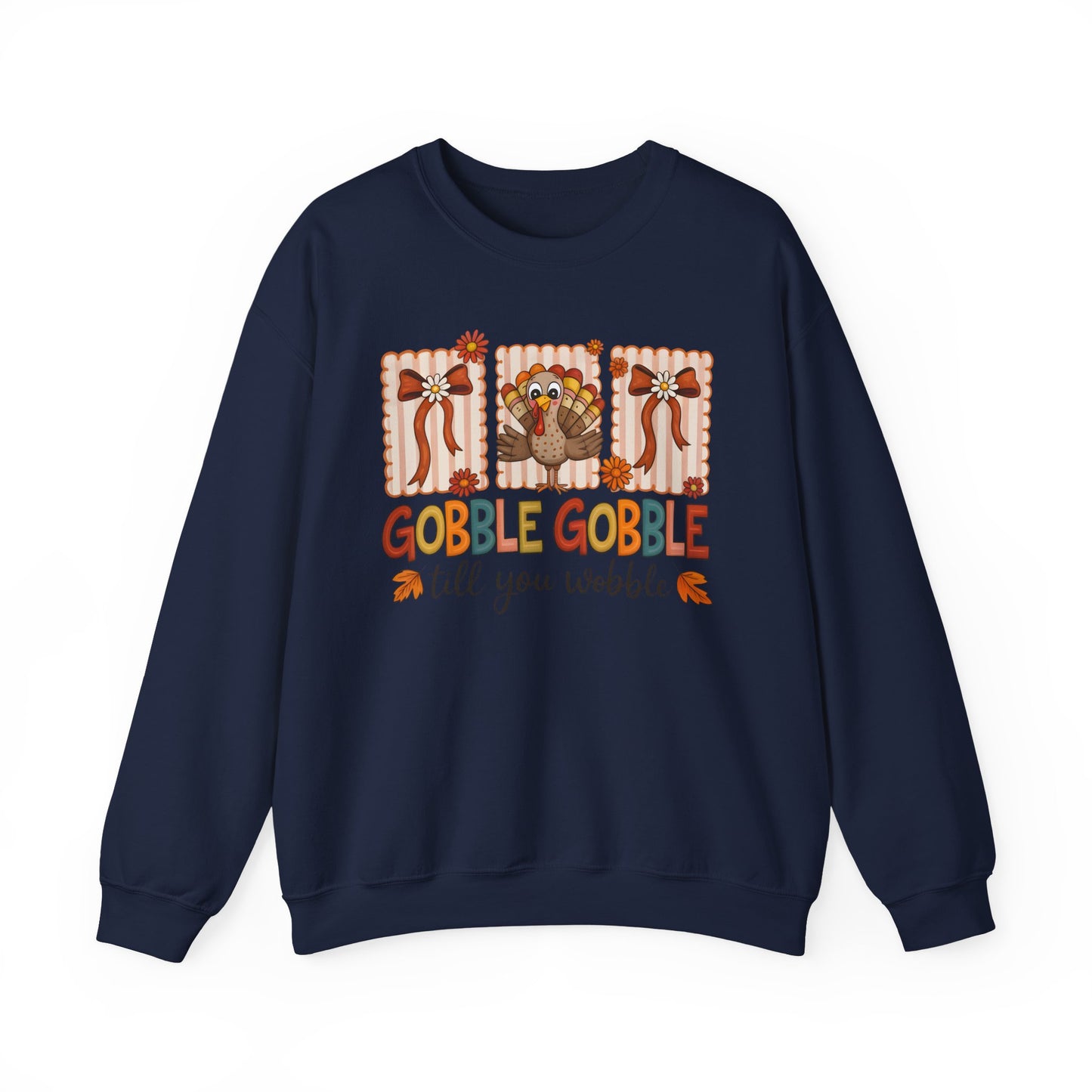 🦃✨ Gobble Gobble Till You Wobble Sweatshirt – Cute Turkey Fall Vibes 🍁🧡