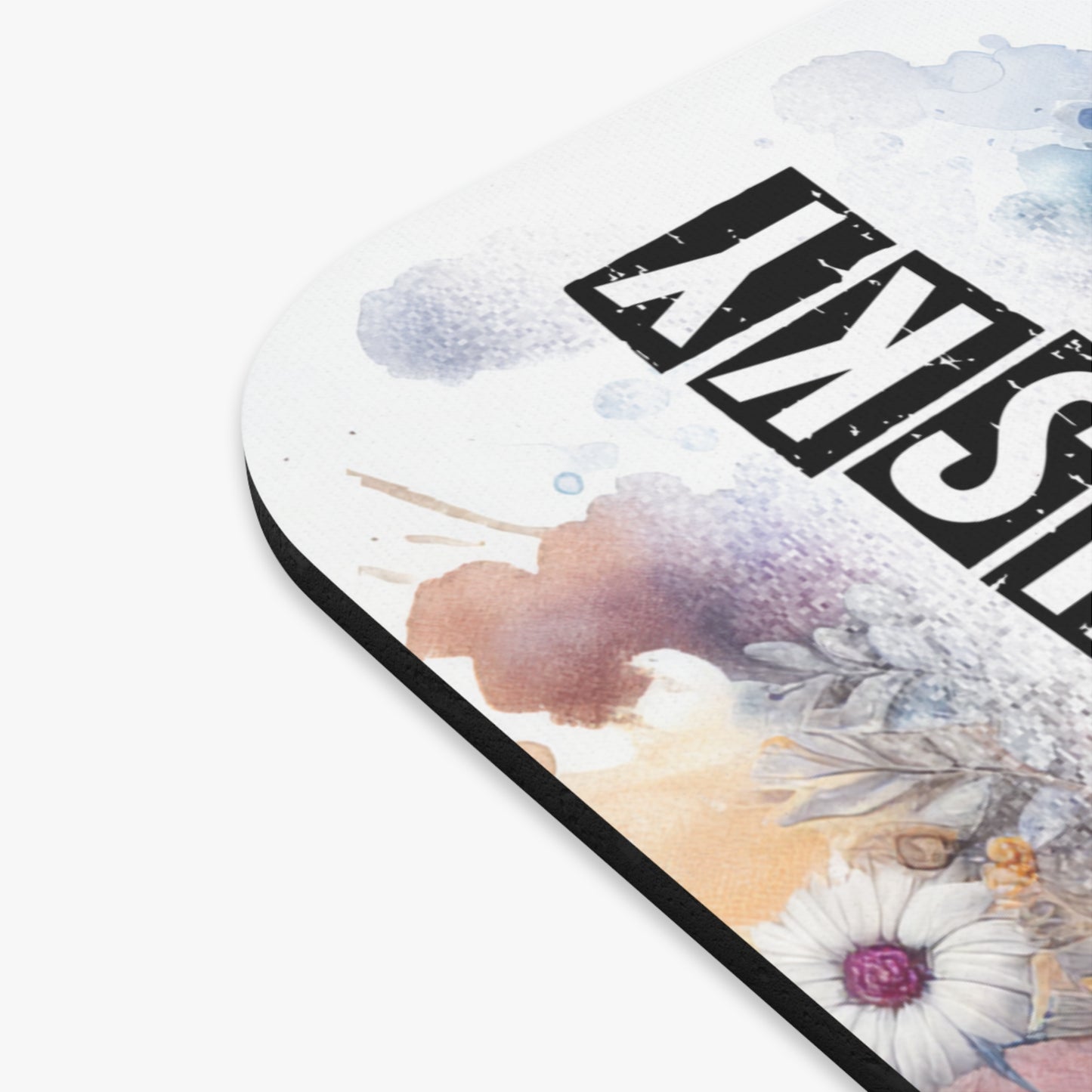 🖱️❄️🌼 Siberian Husky Mouse Pad – Fluffy Husky with Sunflowers & Cool Florals