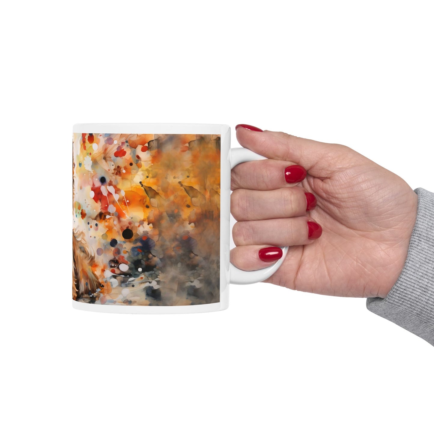 🐾 Watercolor Yorkie Mug – A Delightful Tribute to Your Furry Companion! 🌸