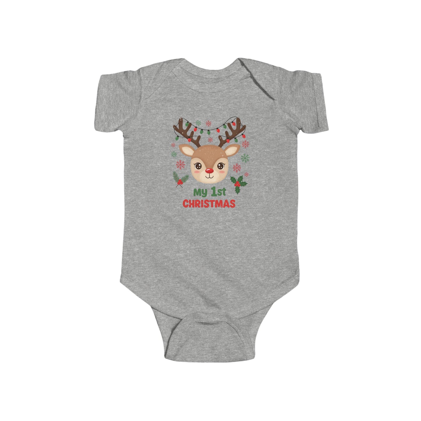 🎄🦌 My 1st Christmas Baby Onesie – Festive Reindeer Holiday Outfit 🎁✨