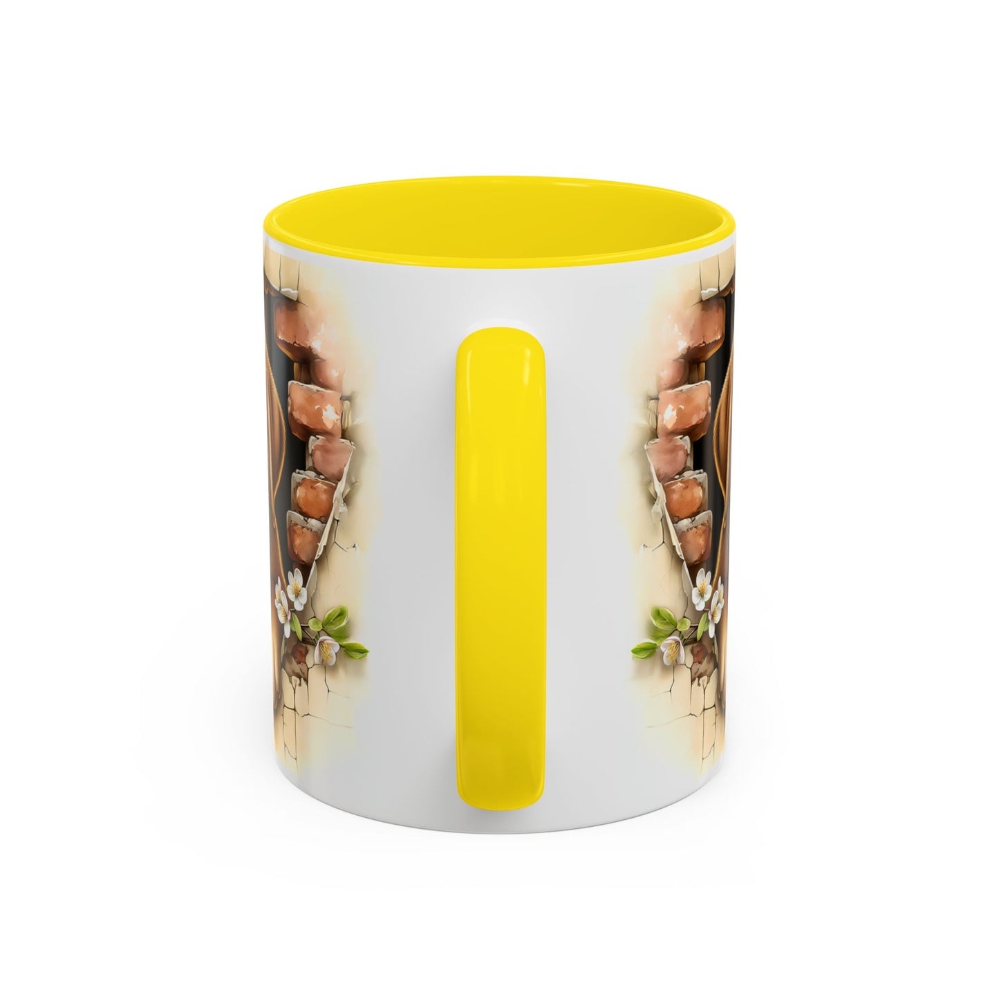 🐶☕ Labrador Puppy Peek Accent Mug – Sweet Yellow Lab Lover Gift ✨💛