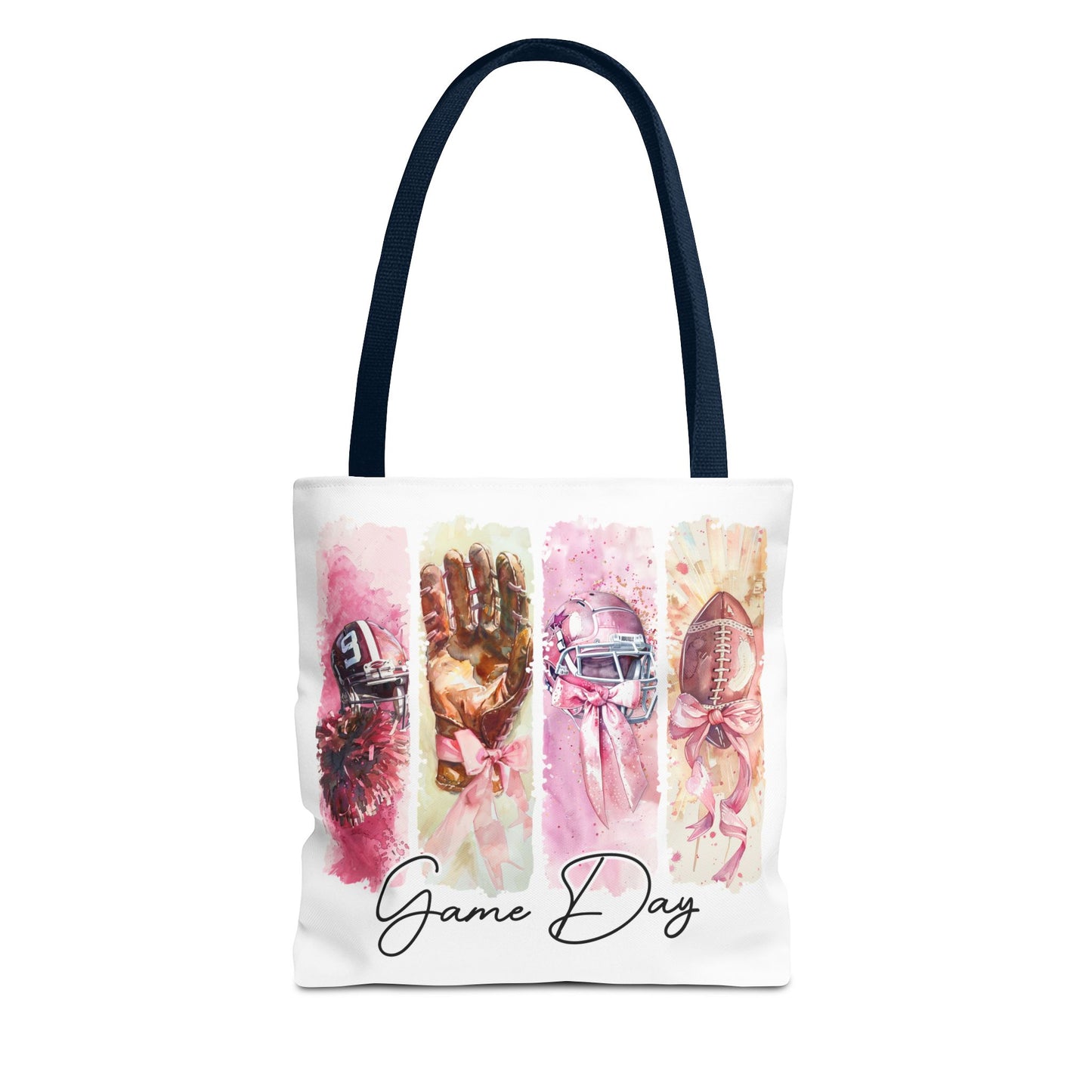 🏈 Game Day Pink Ribbon Tote Bag – Football & Pink Power 💖👜