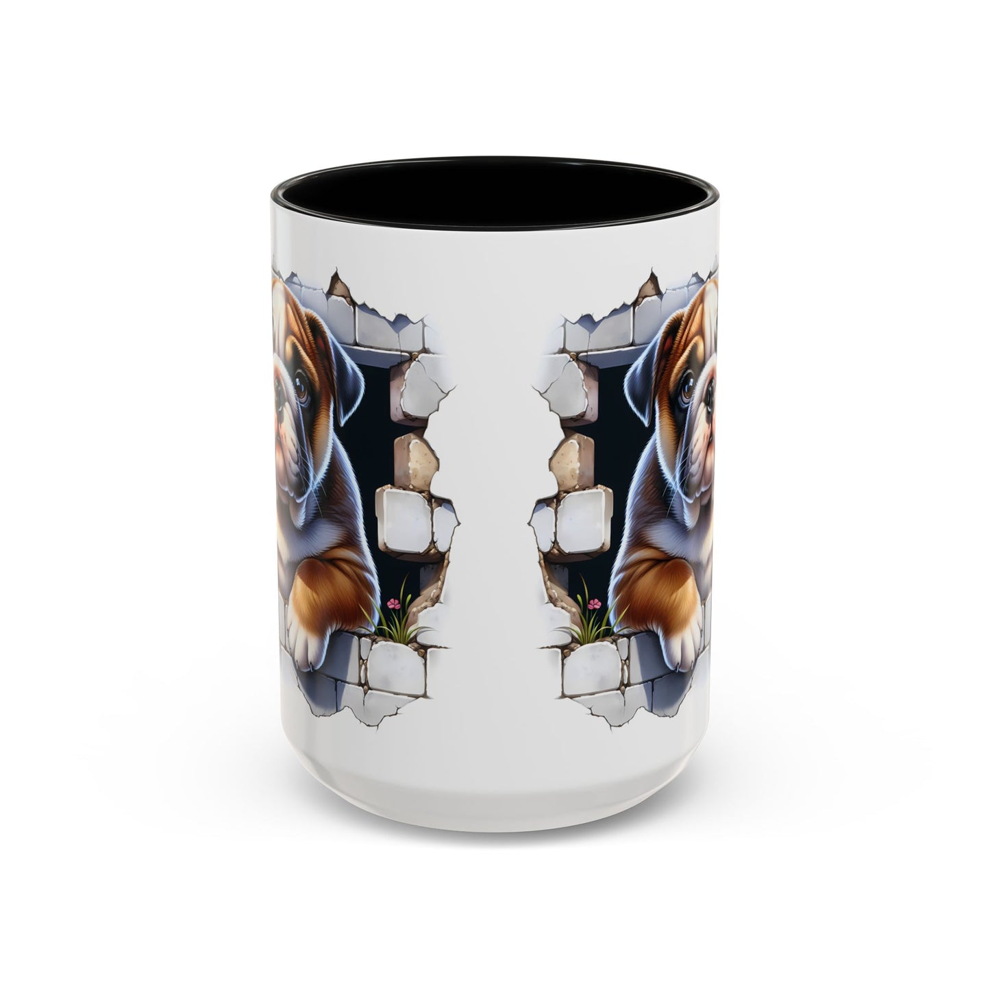 🐶☕ English Bulldog Puppy Accent Mug – Adorable Breakthrough Pup Design ✨rs (11/15oz)