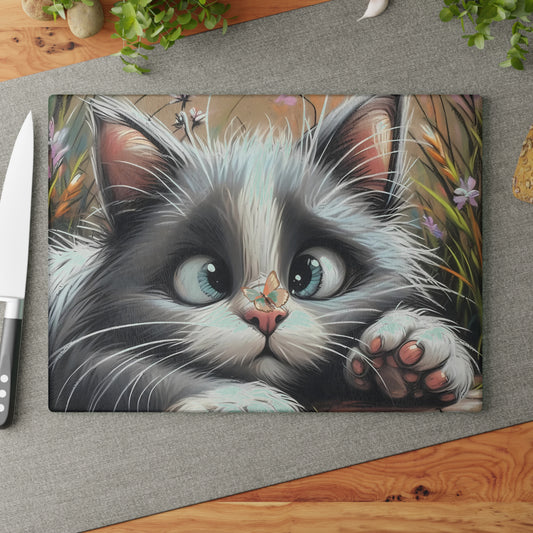🐾 Adorable Kitten Eyes Cutting Board – Whiskers, Wonder & Warmth for Your Kitchen 🐱