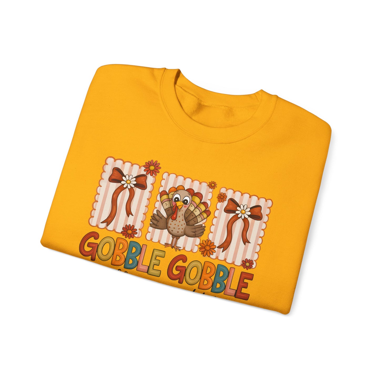 🦃✨ Gobble Gobble Till You Wobble Sweatshirt – Cute Turkey Fall Vibes 🍁🧡